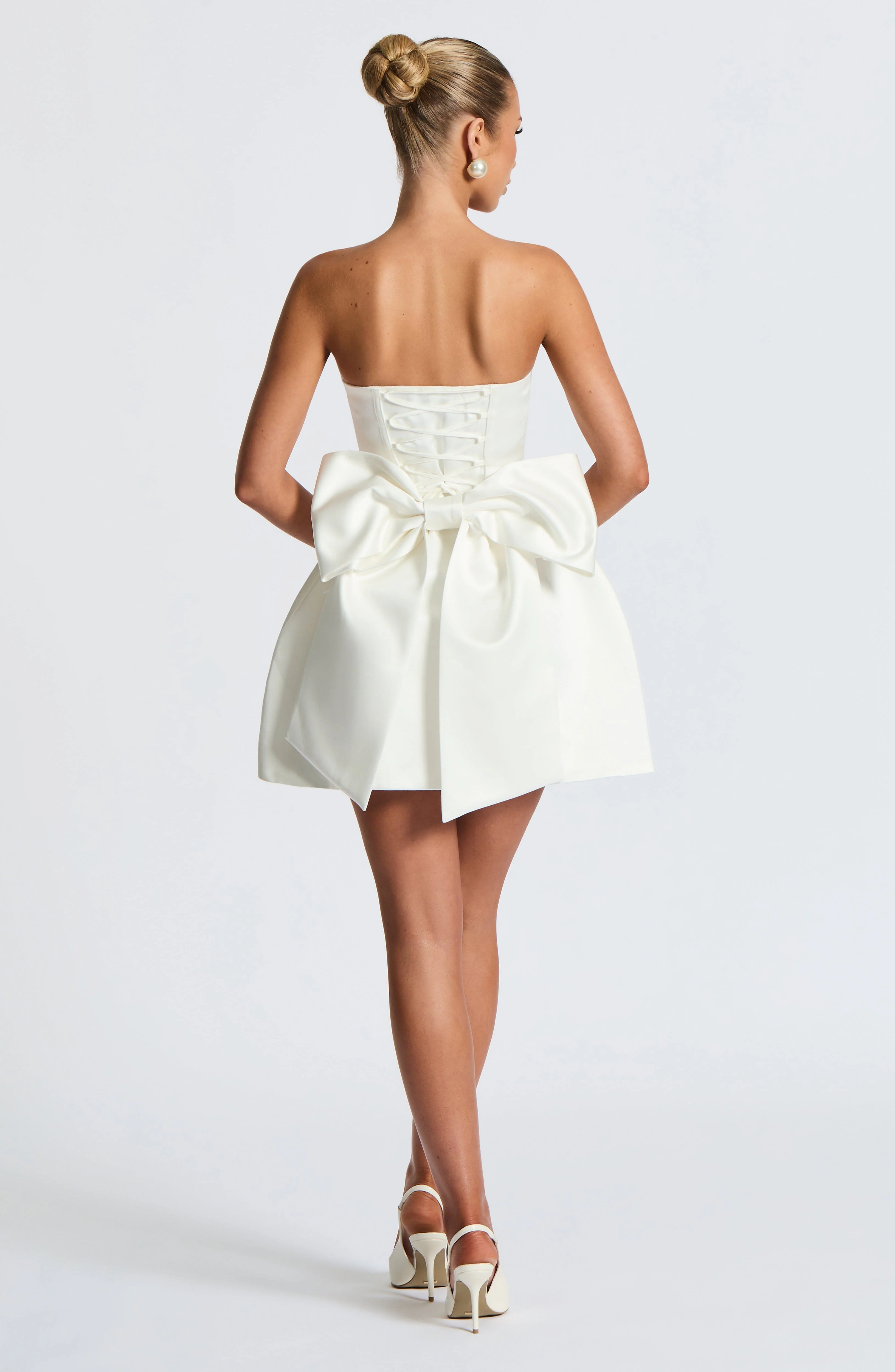 Abbey Mini Dress - Ivory - Image 2