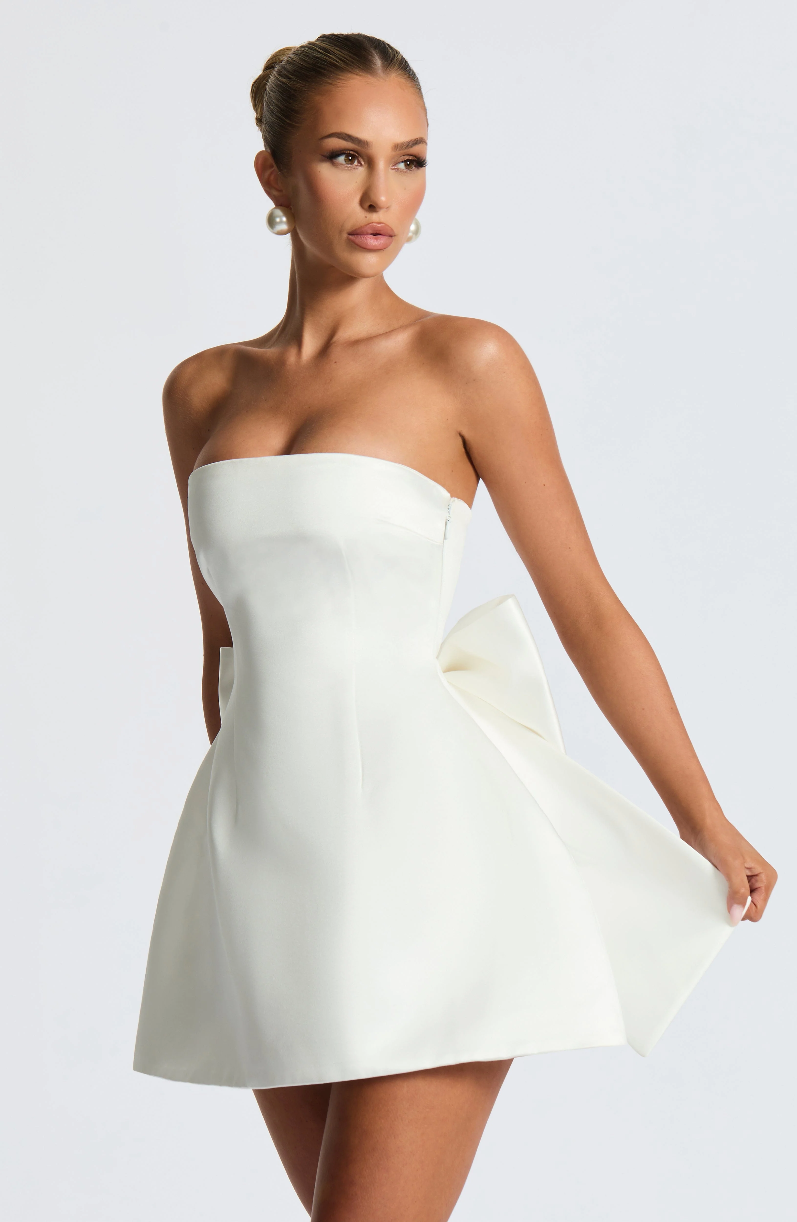 Abbey Mini Dress - Ivory - Image 6