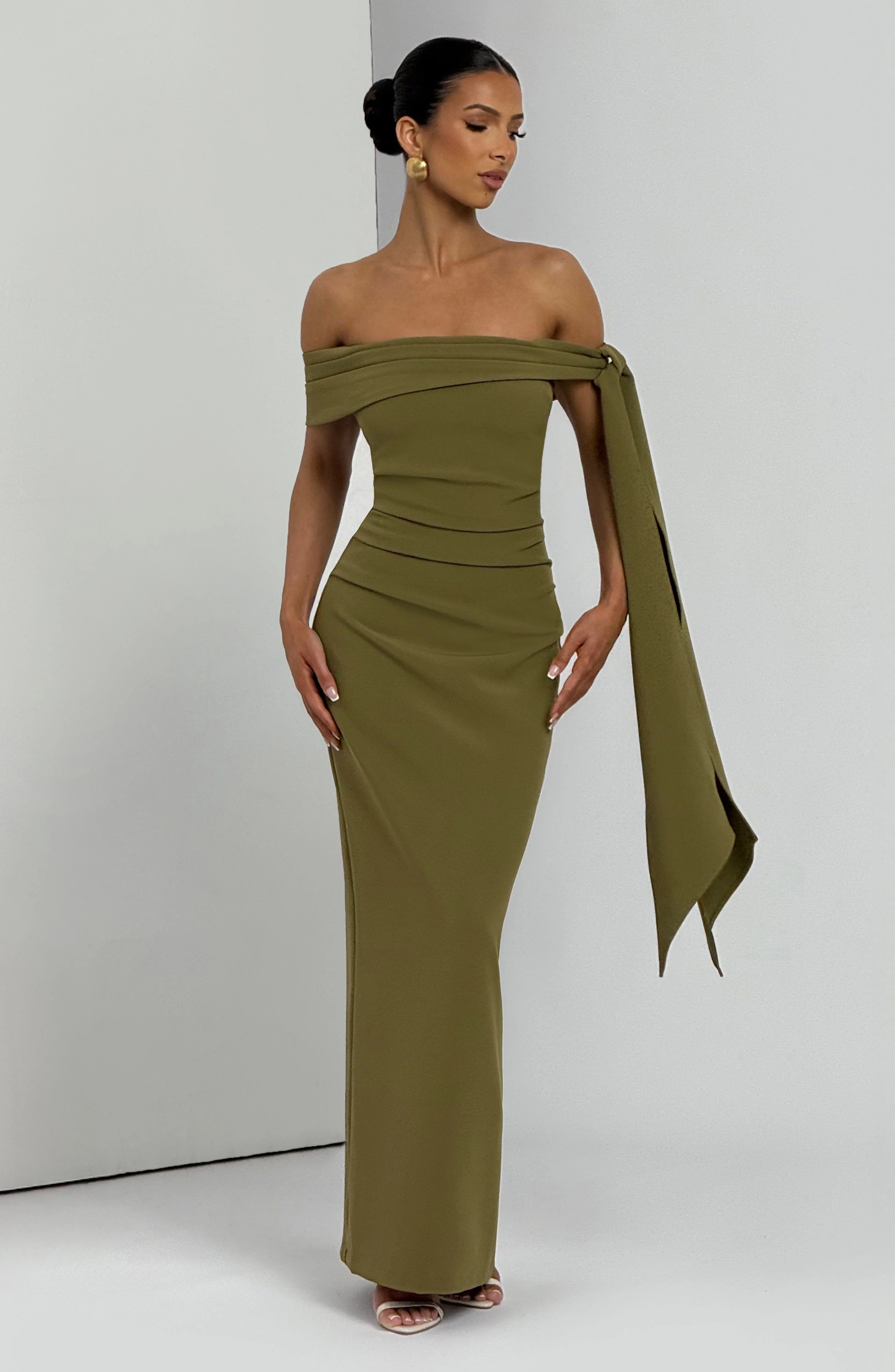 Addie Maxi Dress - Deep Olive - Image 6