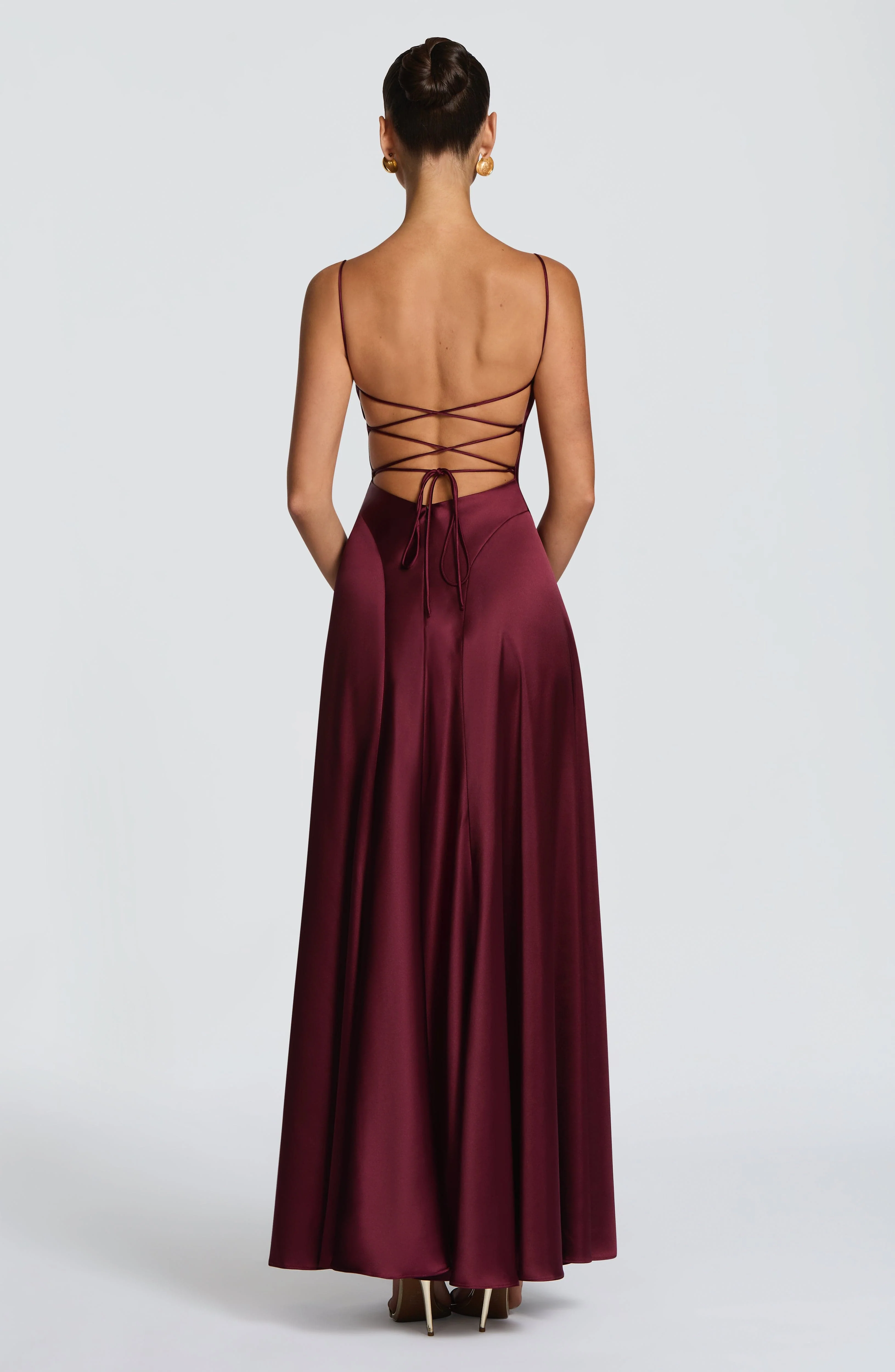 Adelina Maxi Dress - Cherry Lacquer - Image 2