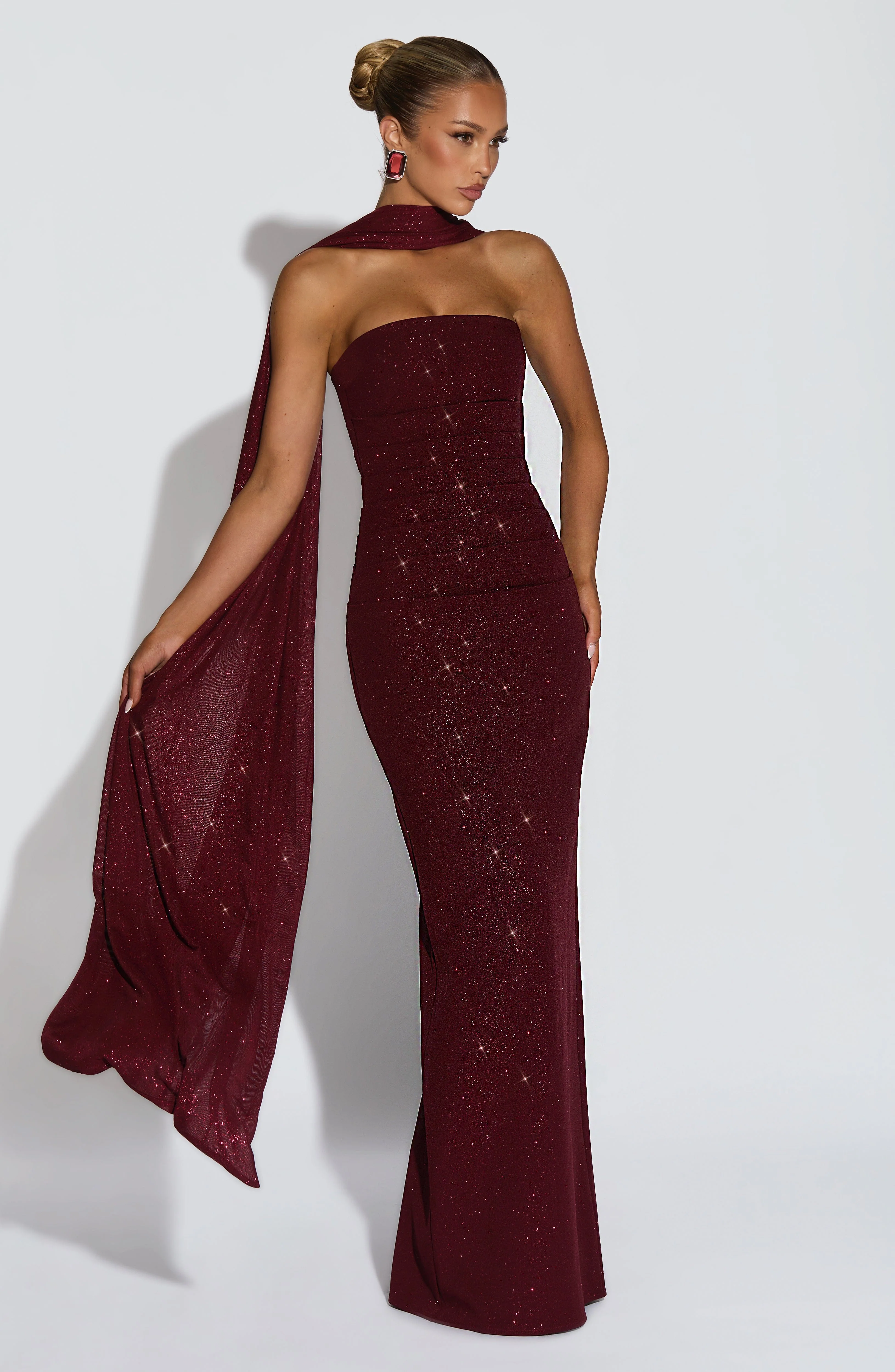 Agnes Shawl - Wine Sparkle - Image 7