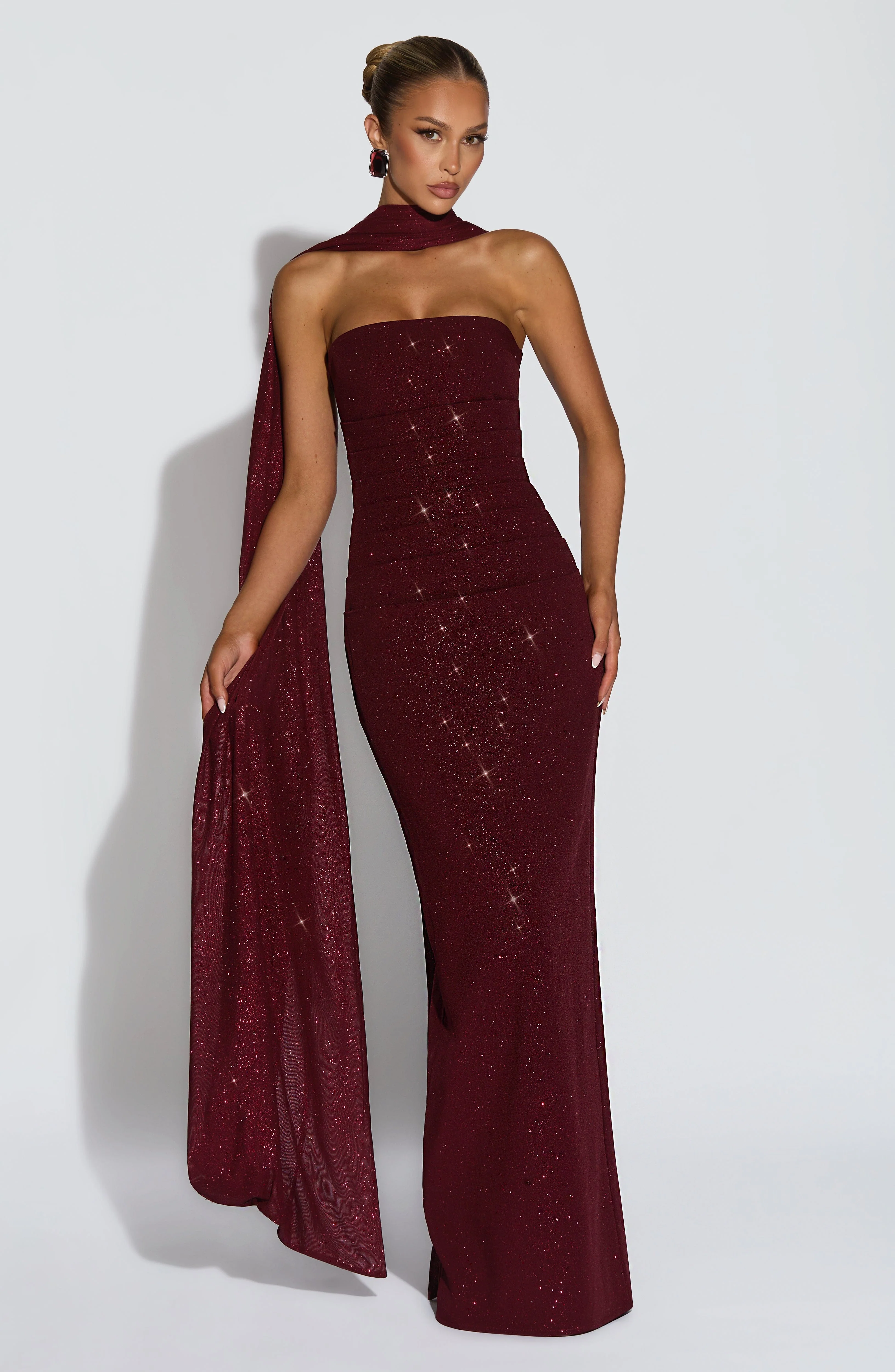 Agnes Shawl - Wine Sparkle - Image 8