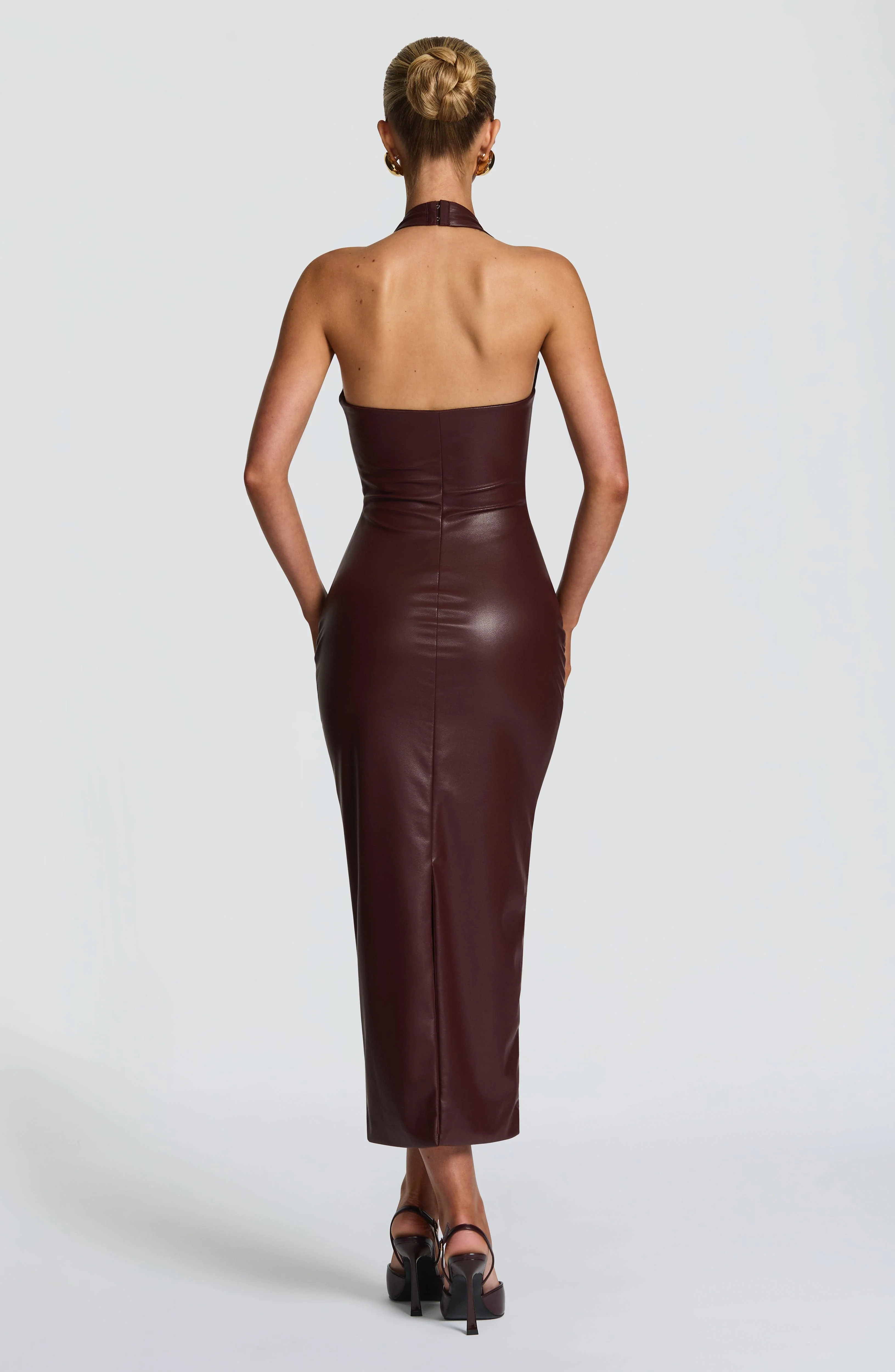 Ainsley Midi Dress - Burgundy - Image 3