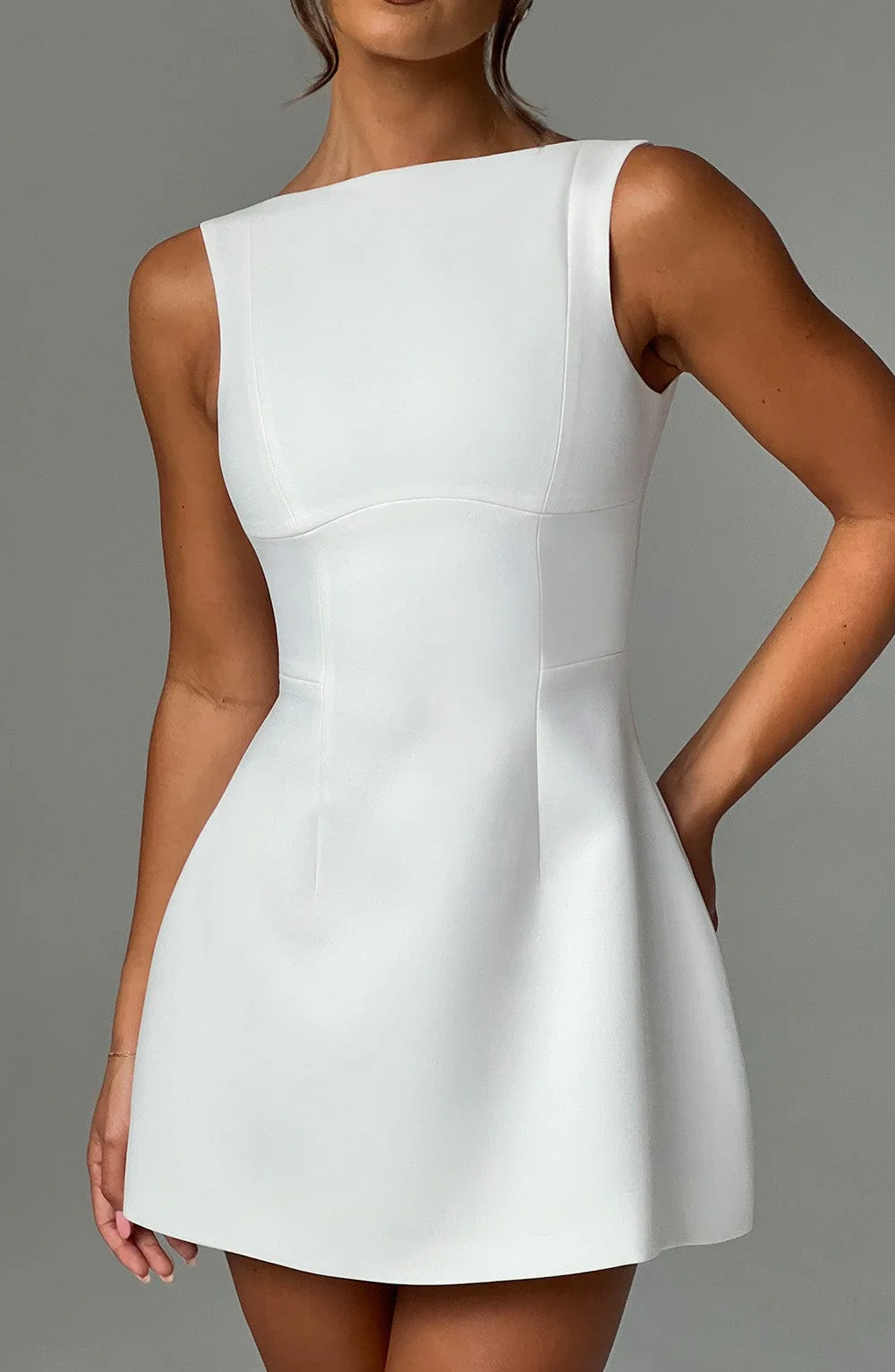 Alana Mini Dress - Ivory - Image 9