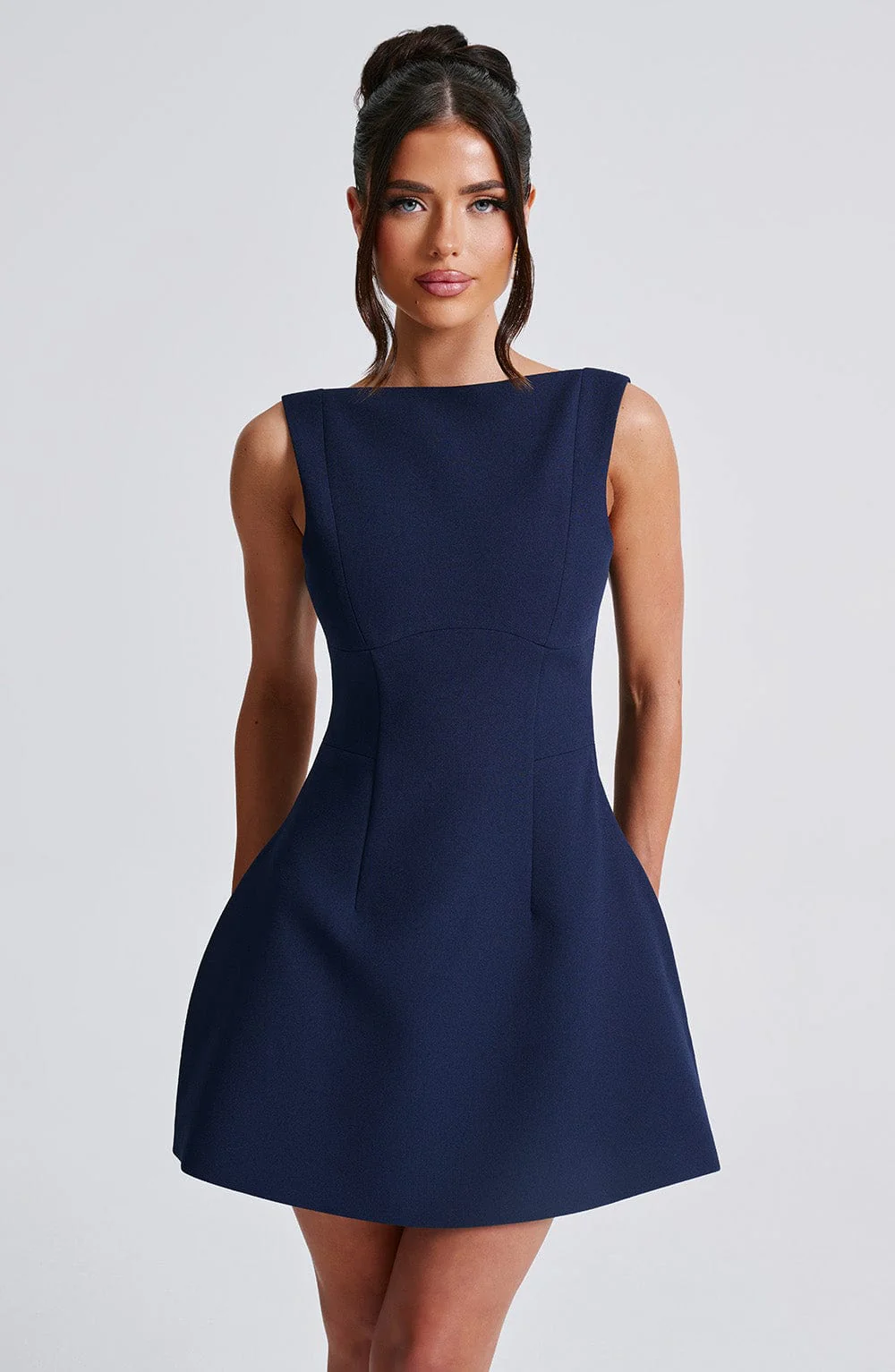 Alana Mini Dress - Navy - Image 6