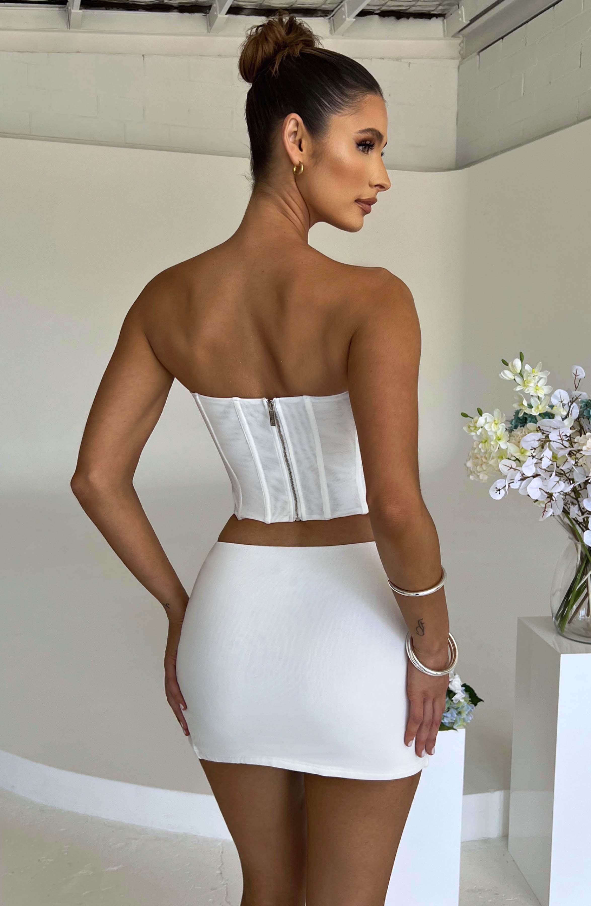 Alina Mini Skirt - White - Image 3