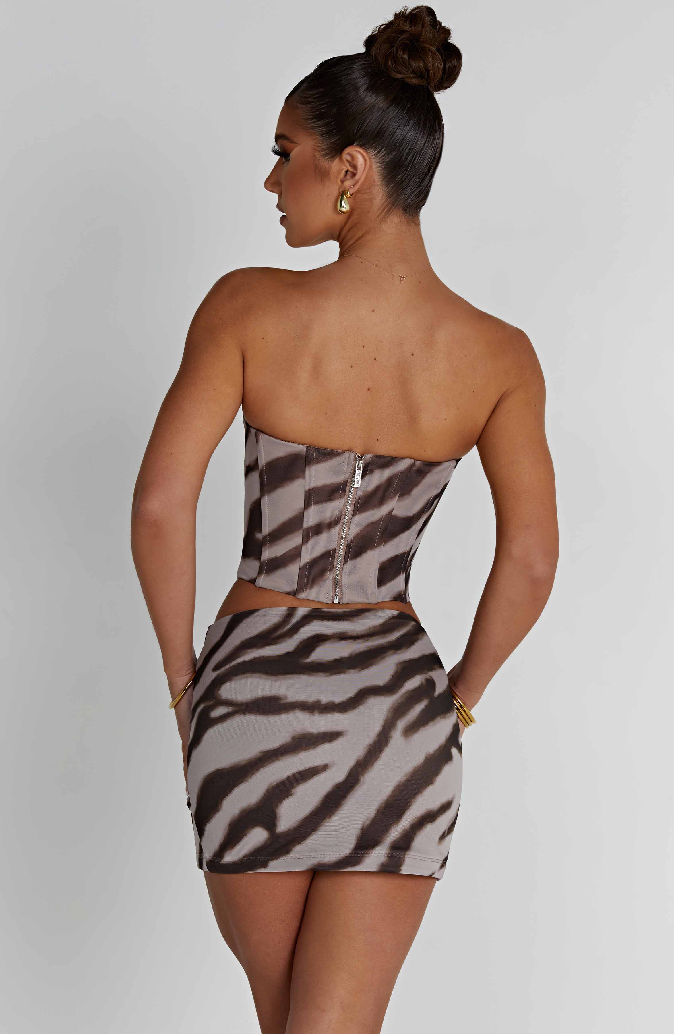 Alina Mini Skirt - Zebra Print - Image 4