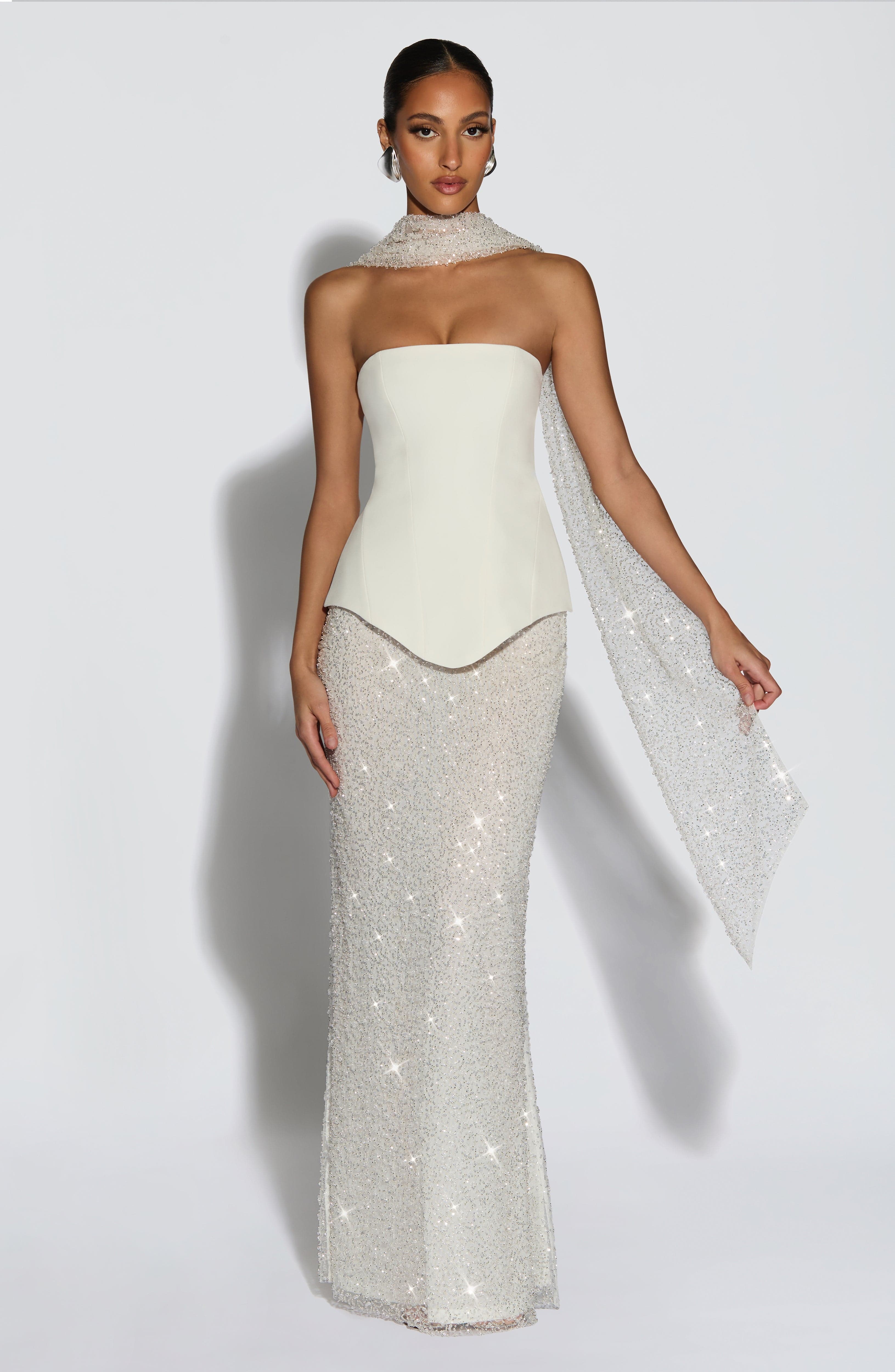 Allaire Maxi Skirt - Ivory - Image 5