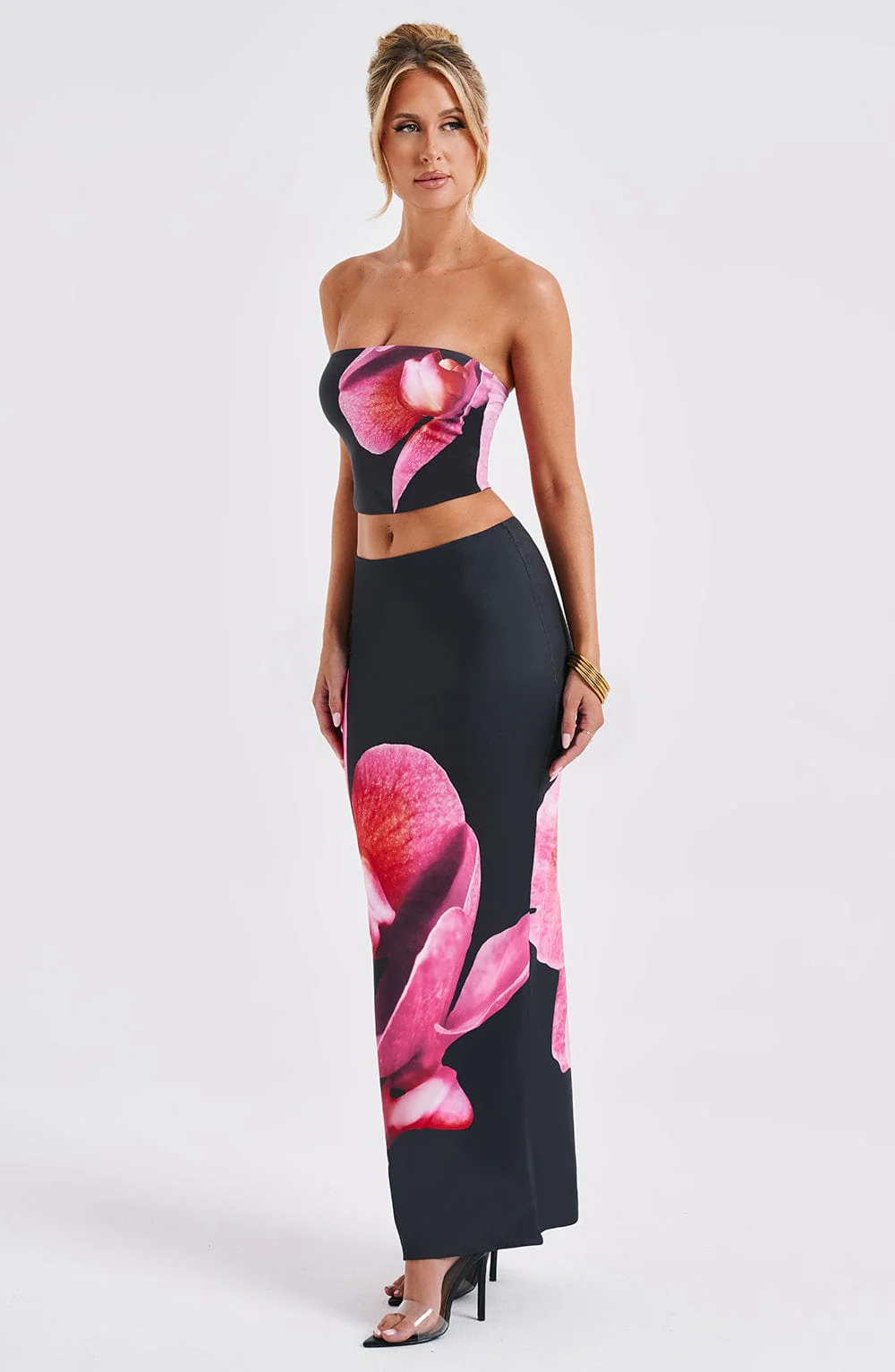 Allegra Maxi Skirt - Black Floral Print - Image 5