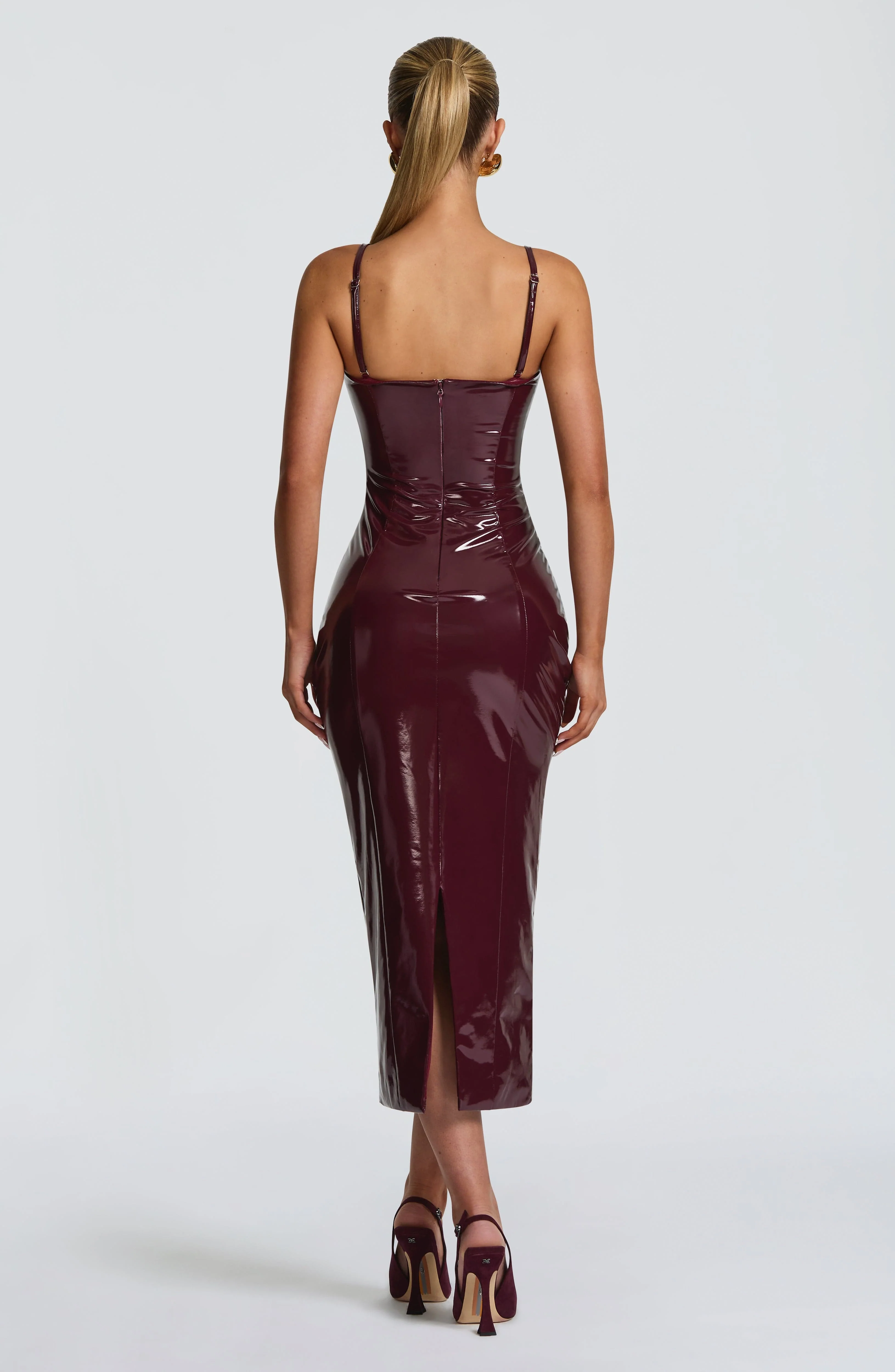 Amala Midi Dress - Cherry Lacquer - Image 4