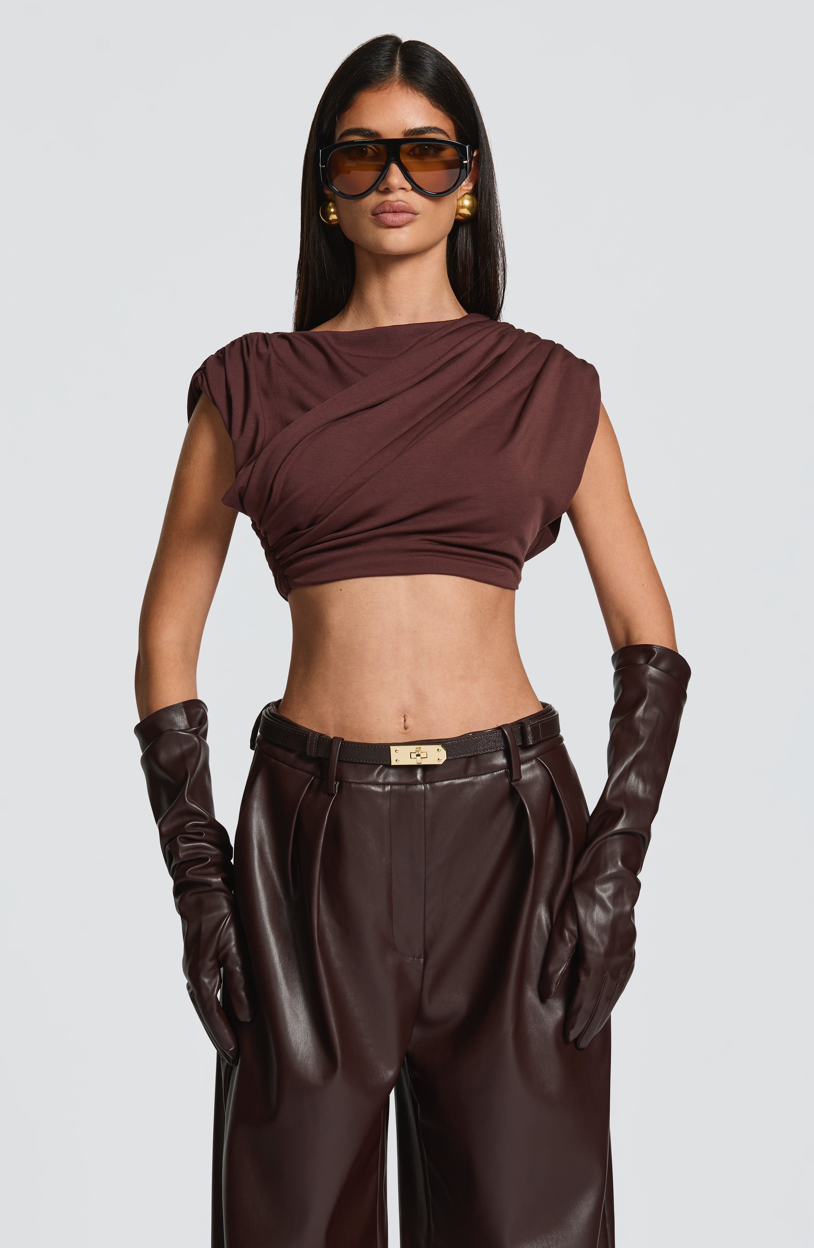 Amara Top - Plum Brown - Image 8