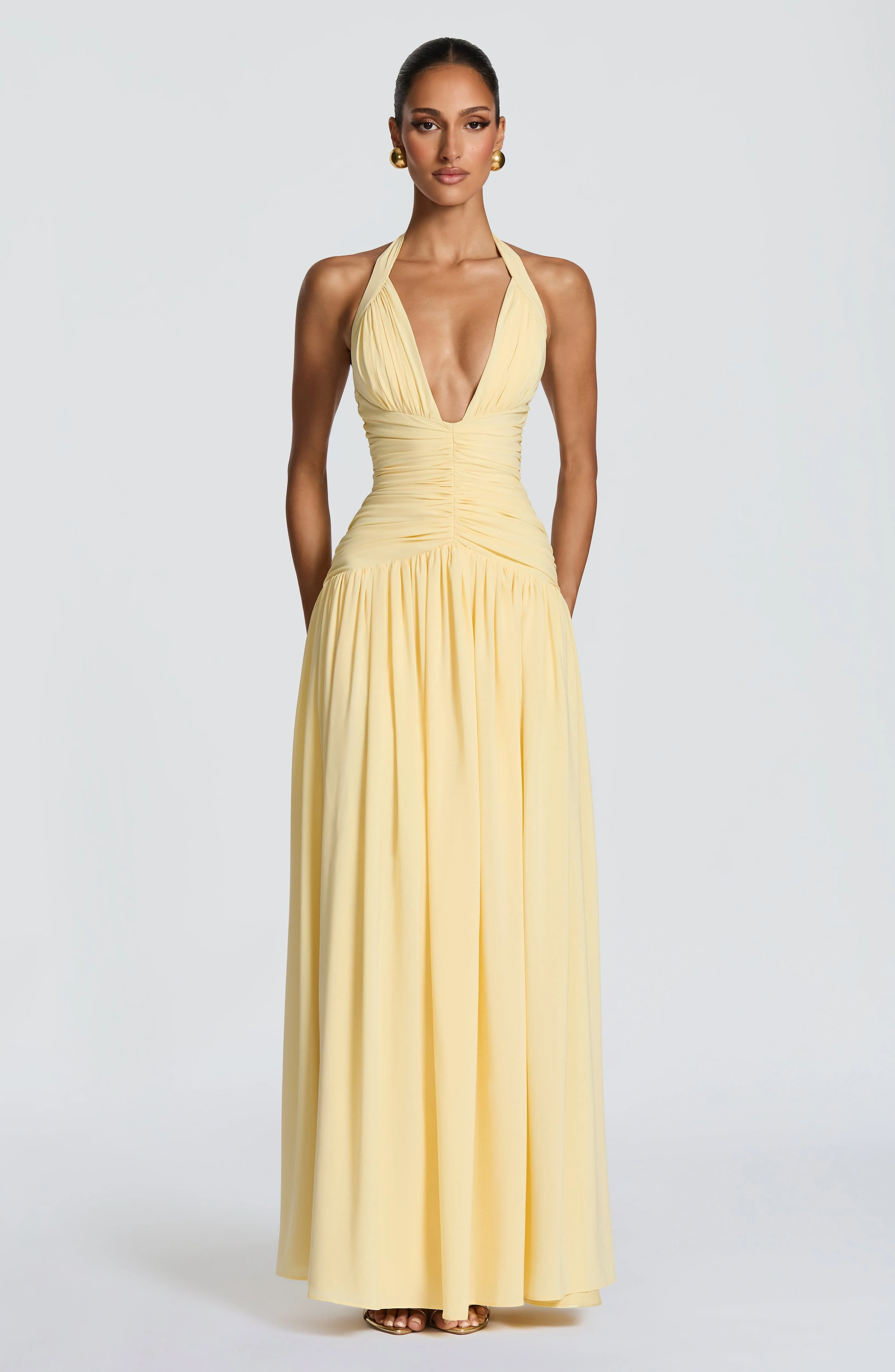 Amaris Maxi Dress - Lemon - Image 5