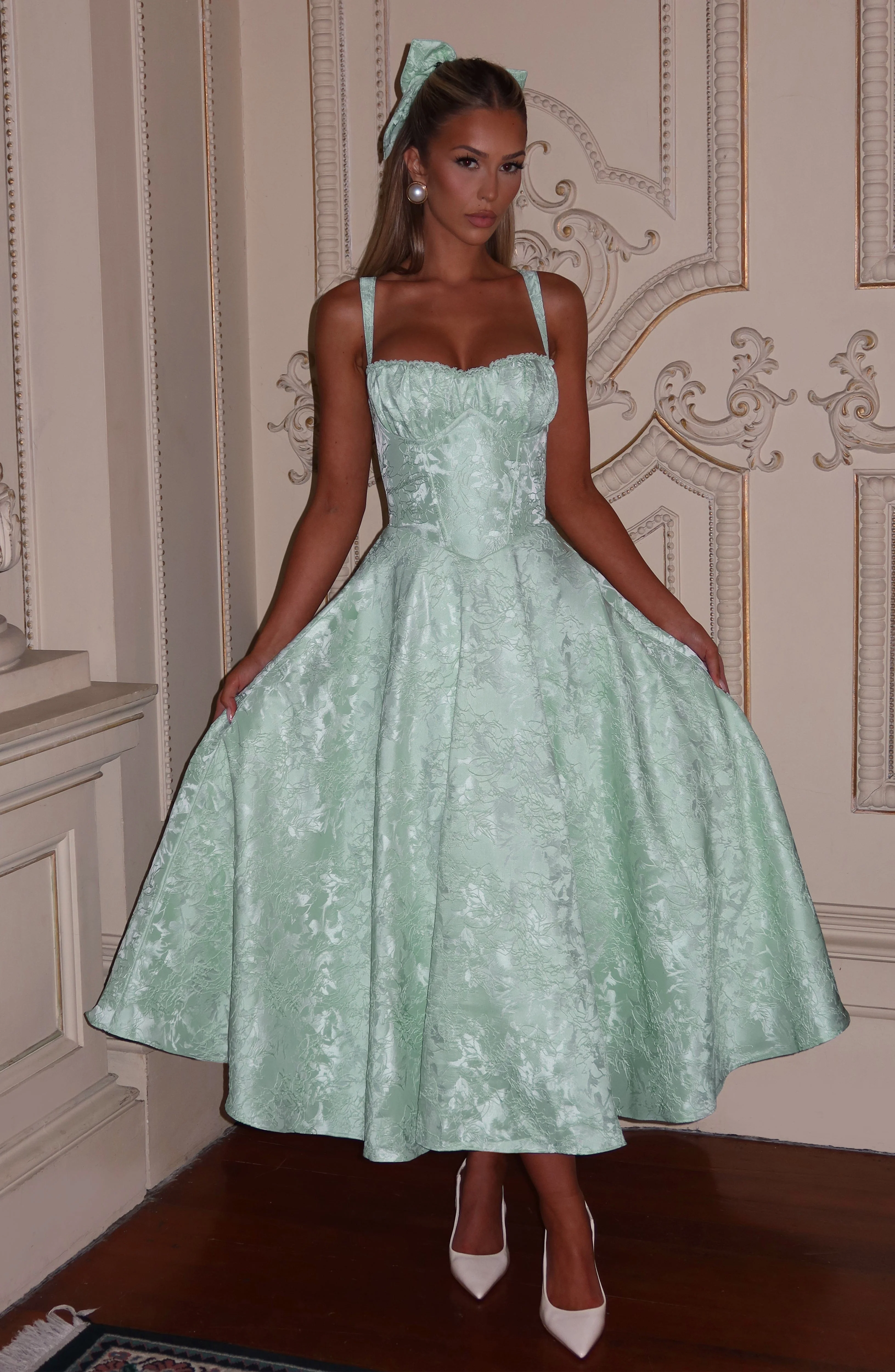 Amity Midi Dress - Mint - Image 3