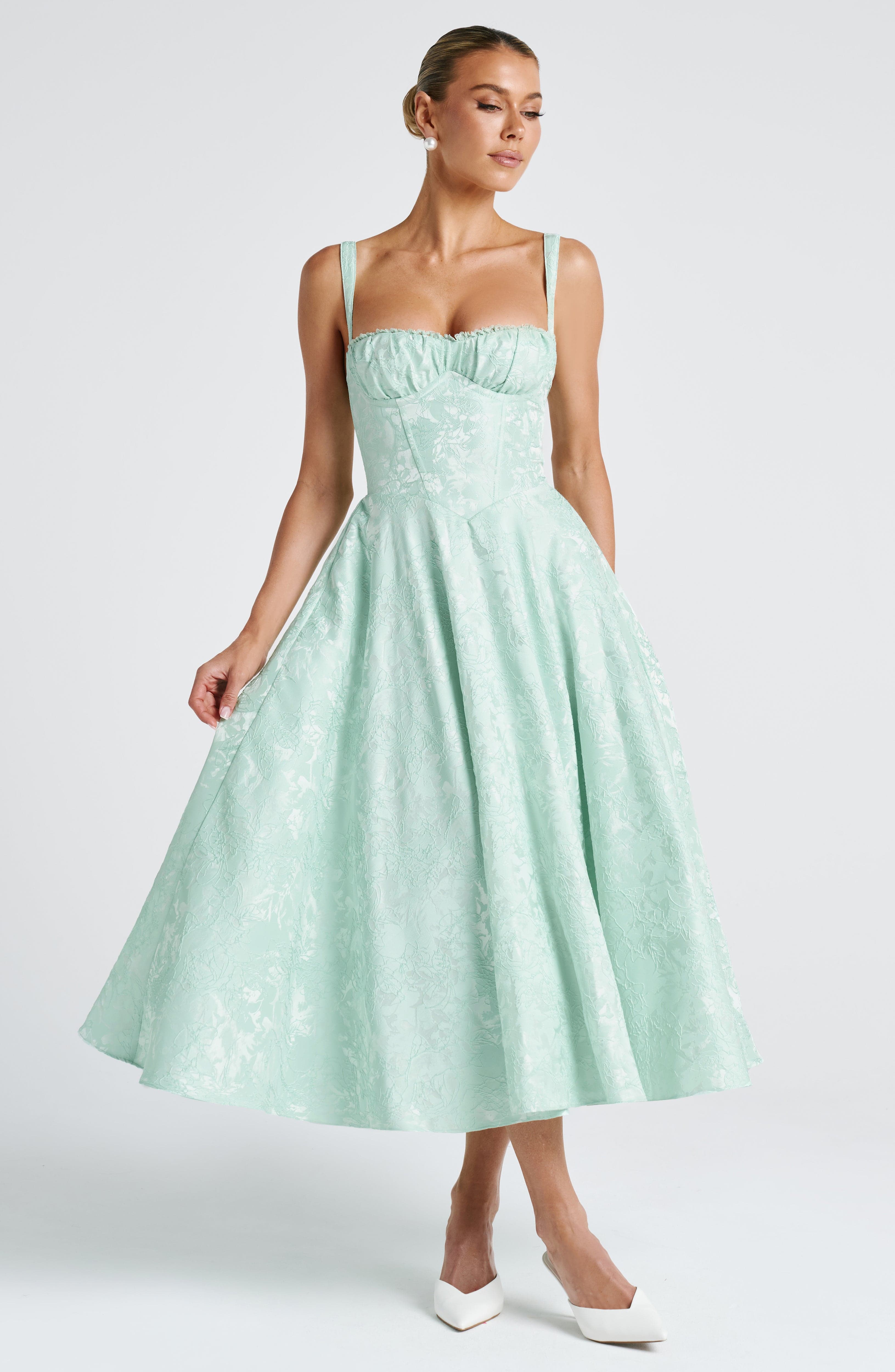 Amity Midi Dress - Mint - Image 8