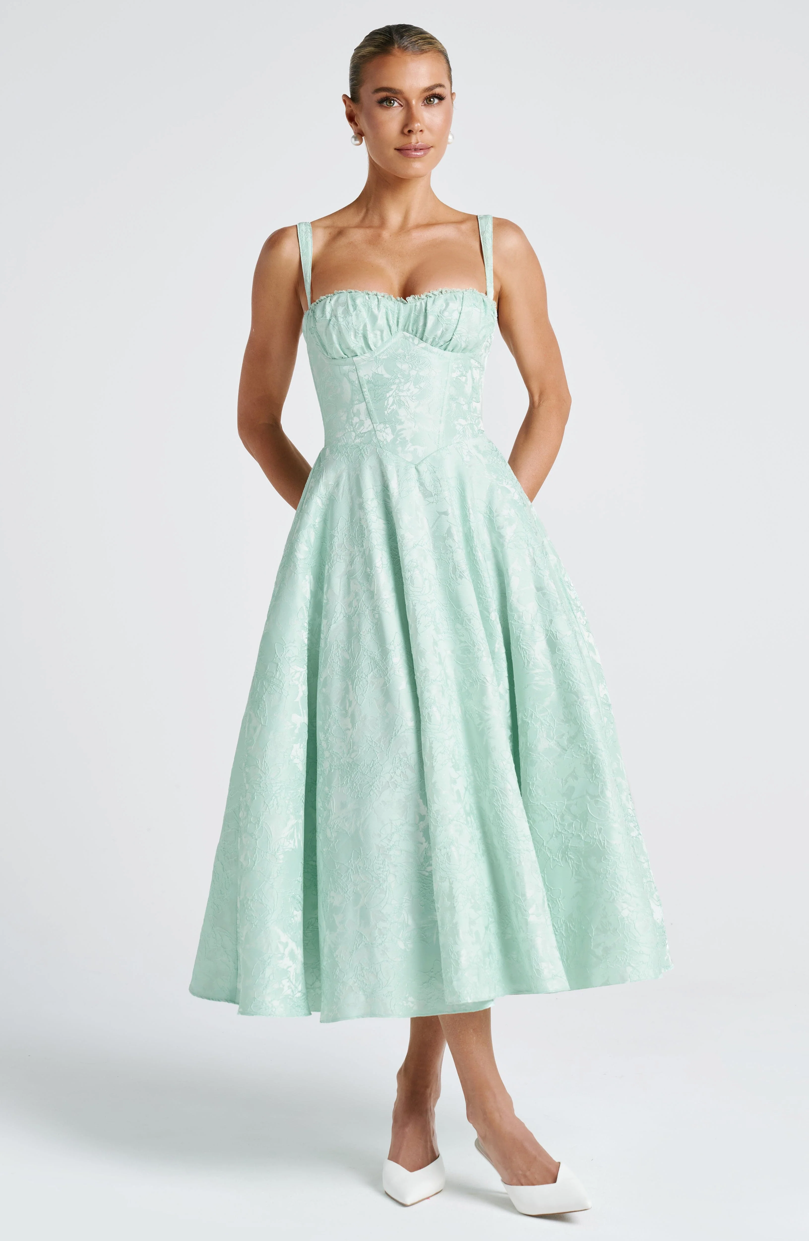 Amity Midi Dress - Mint - Image 9