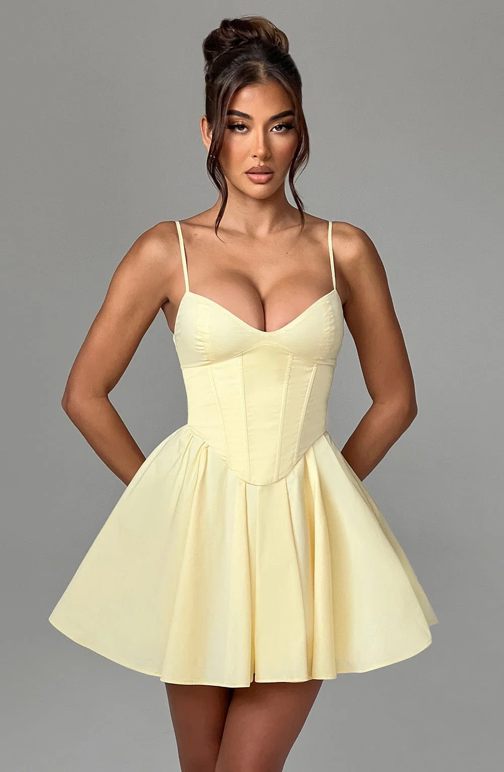 Analeigh Mini Dress - Lemon - Image 5
