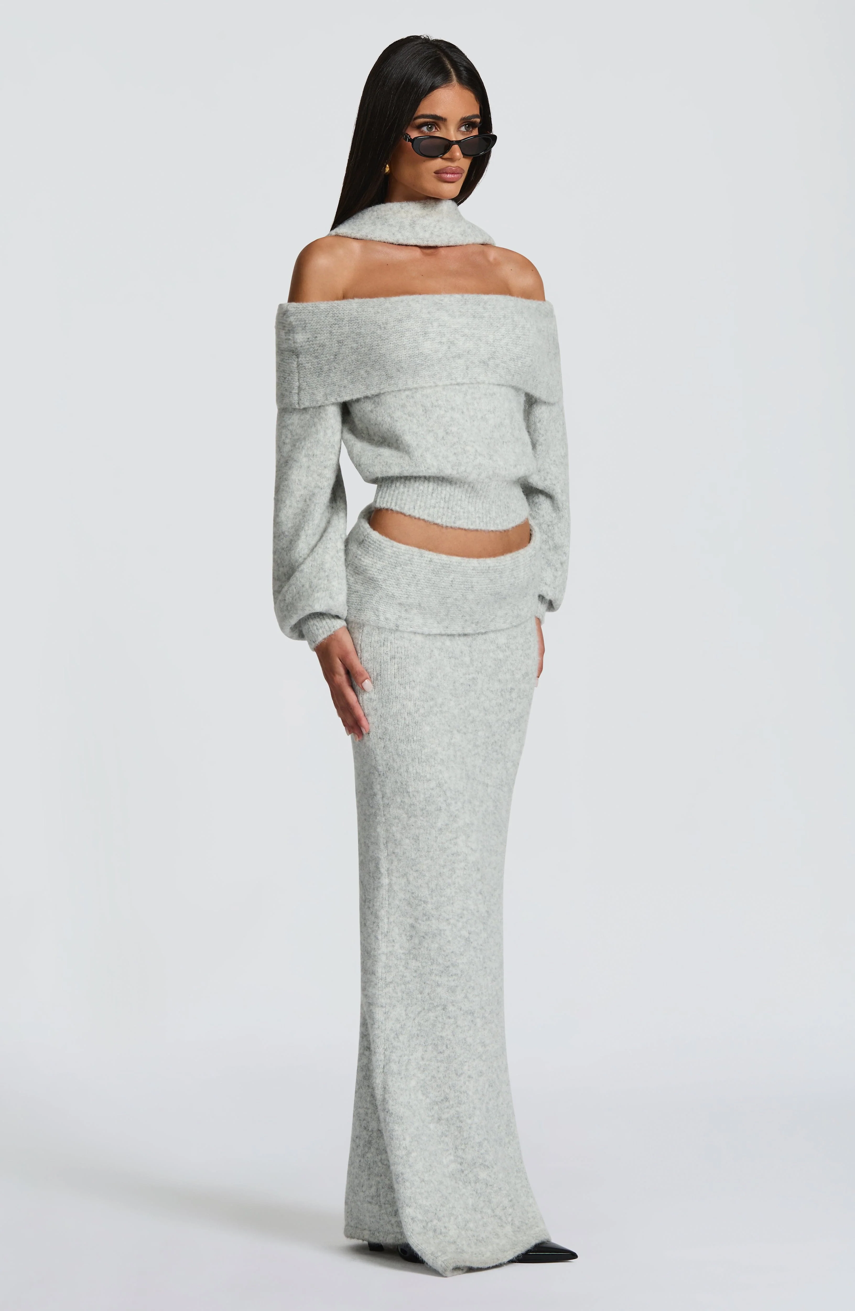 Andie Top - Light Grey Marl - Image 3