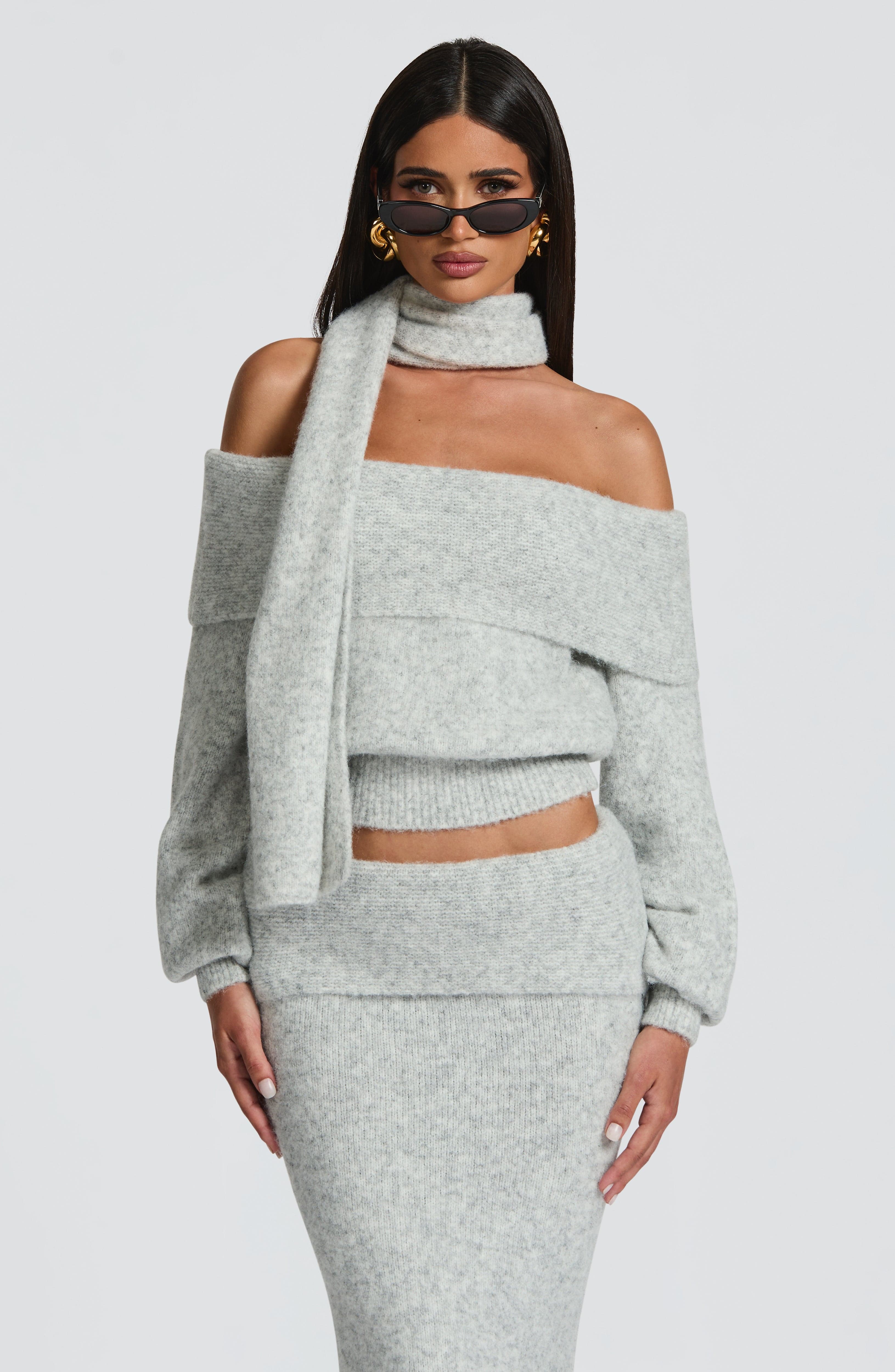 Andie Top - Light Grey Marl - Image 6