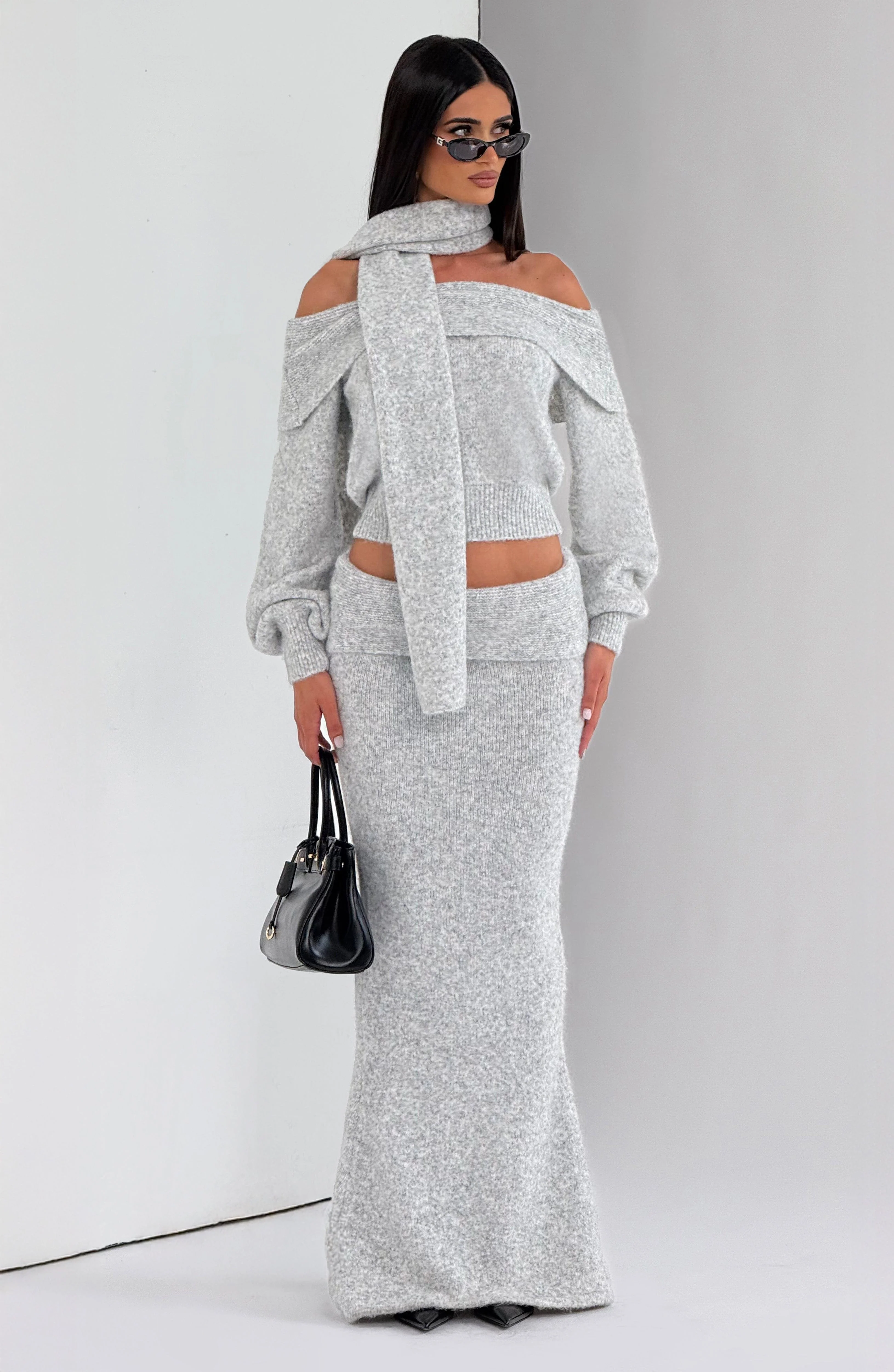 Andie Top - Light Grey Marl - Image 9