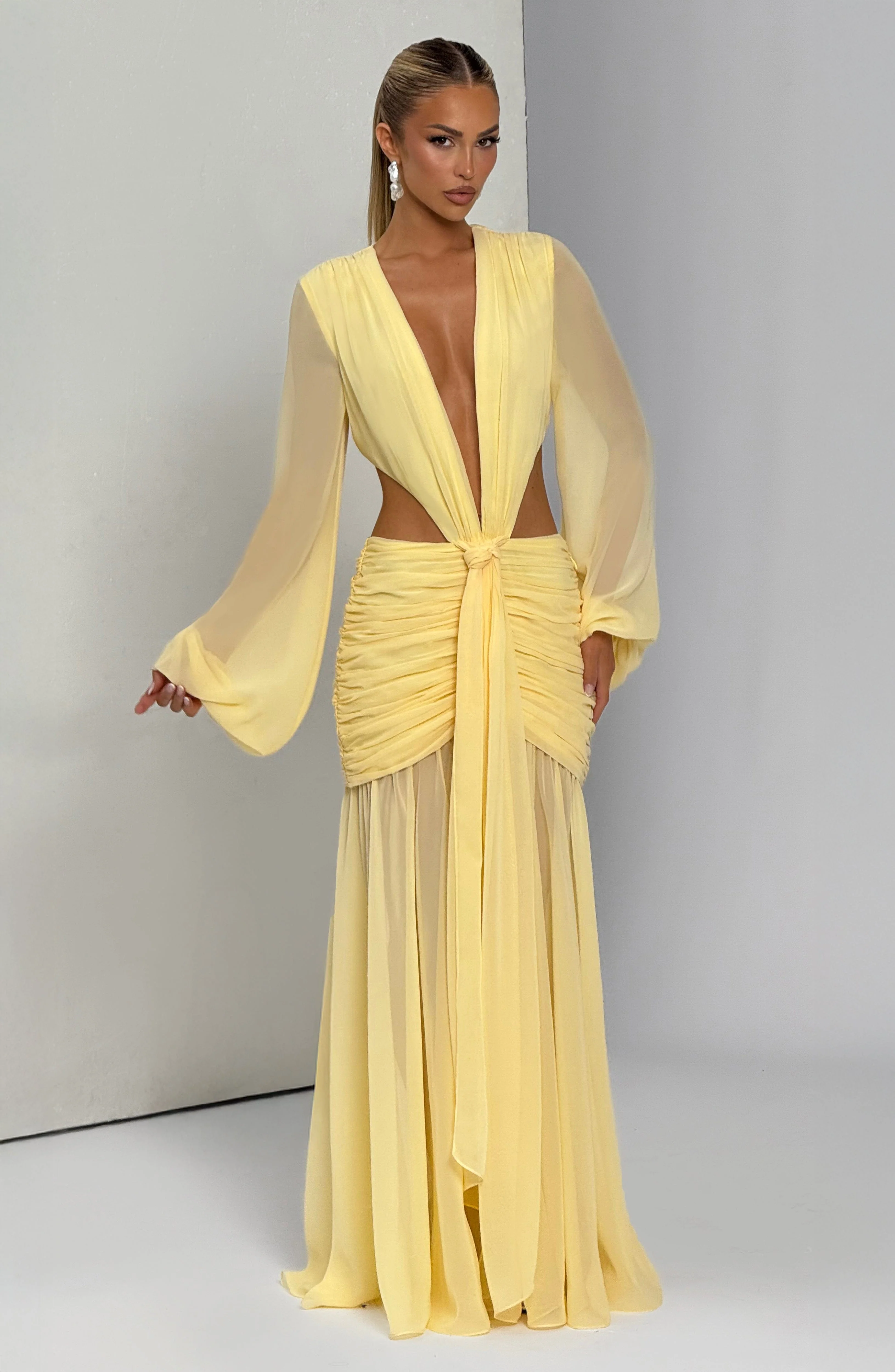 Andrina Maxi Dress - Lemon - Image 2