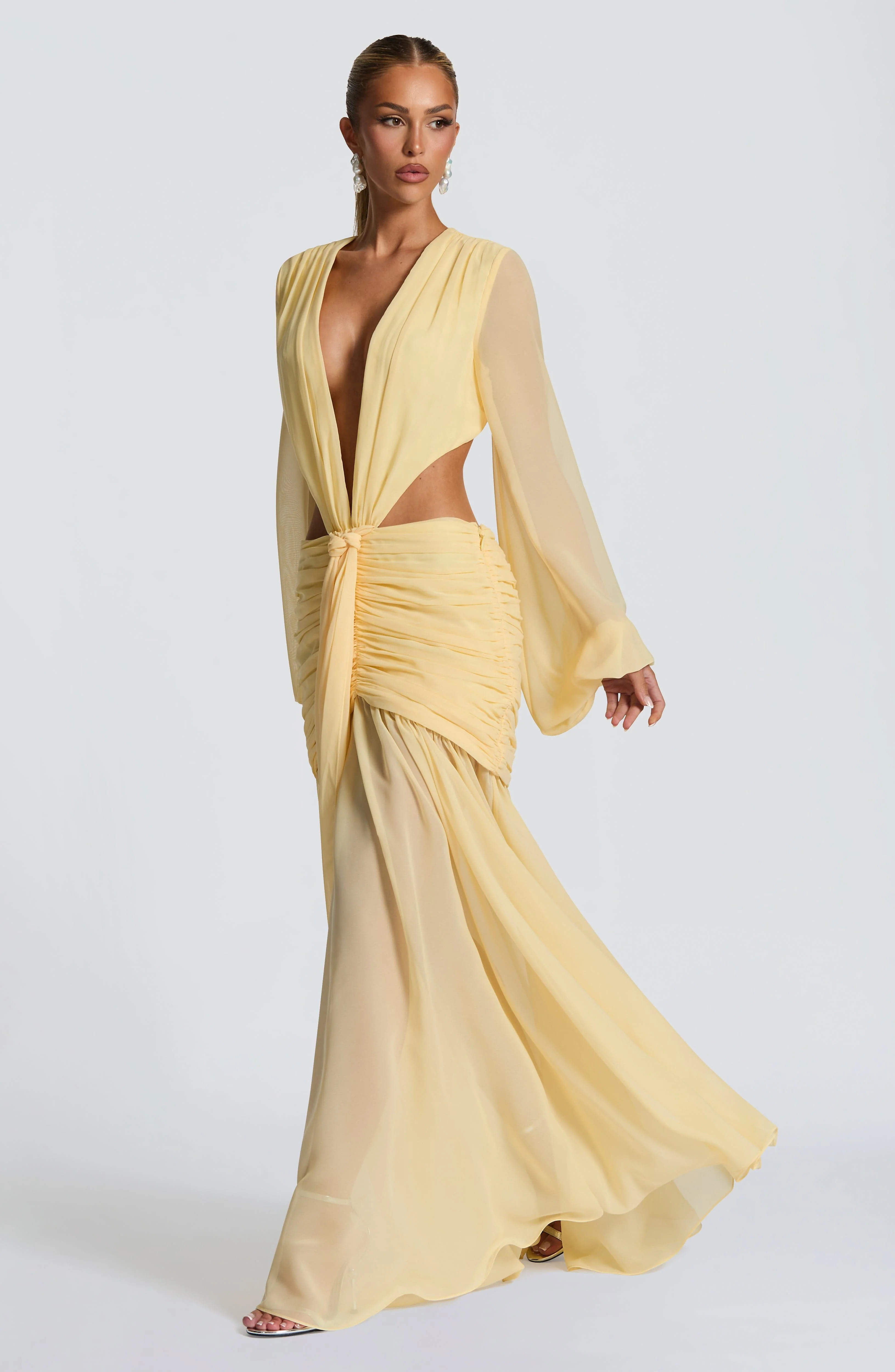Andrina Maxi Dress - Lemon - Image 4