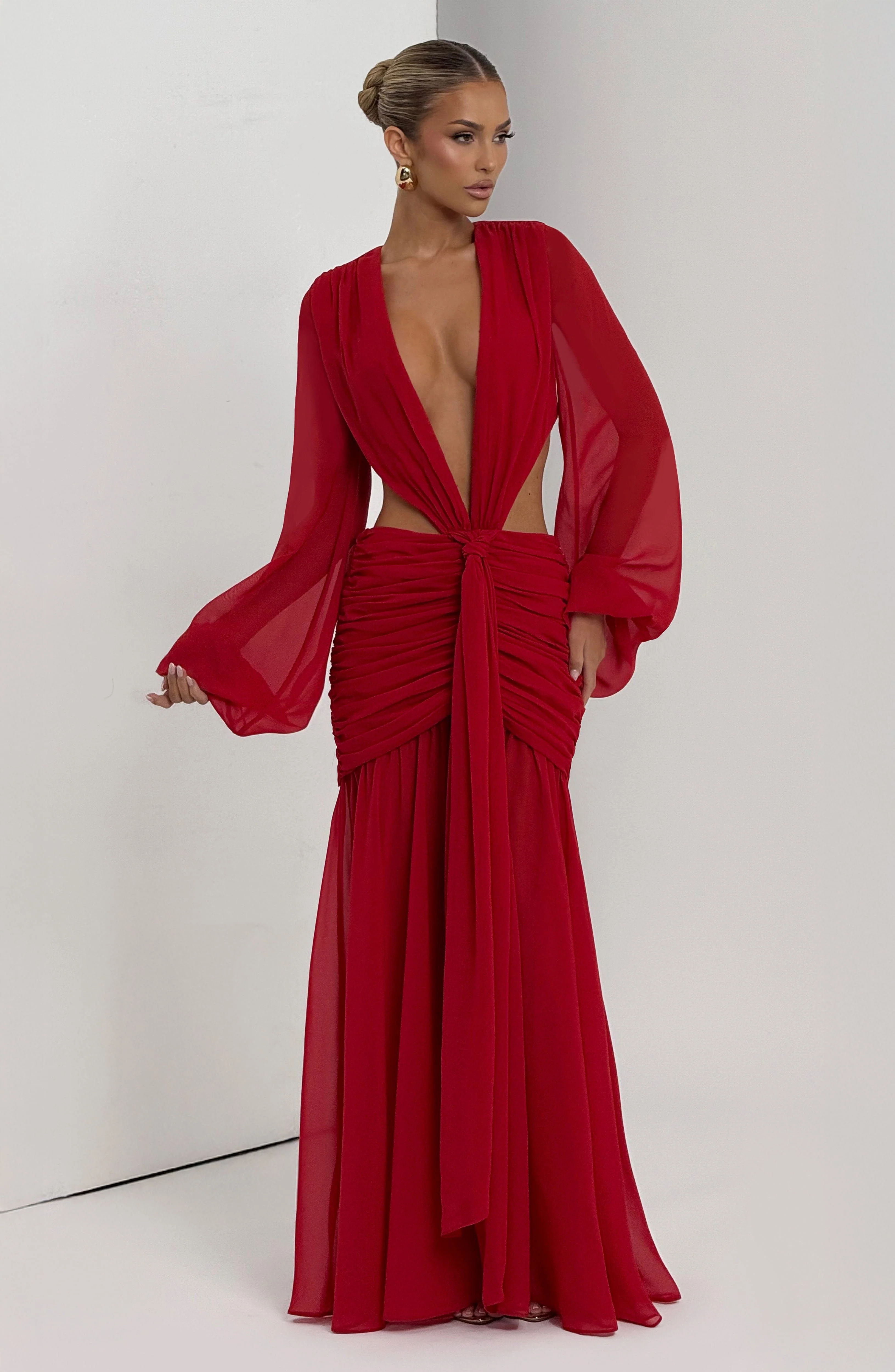 Andrina Maxi Dress - Red - Image 7