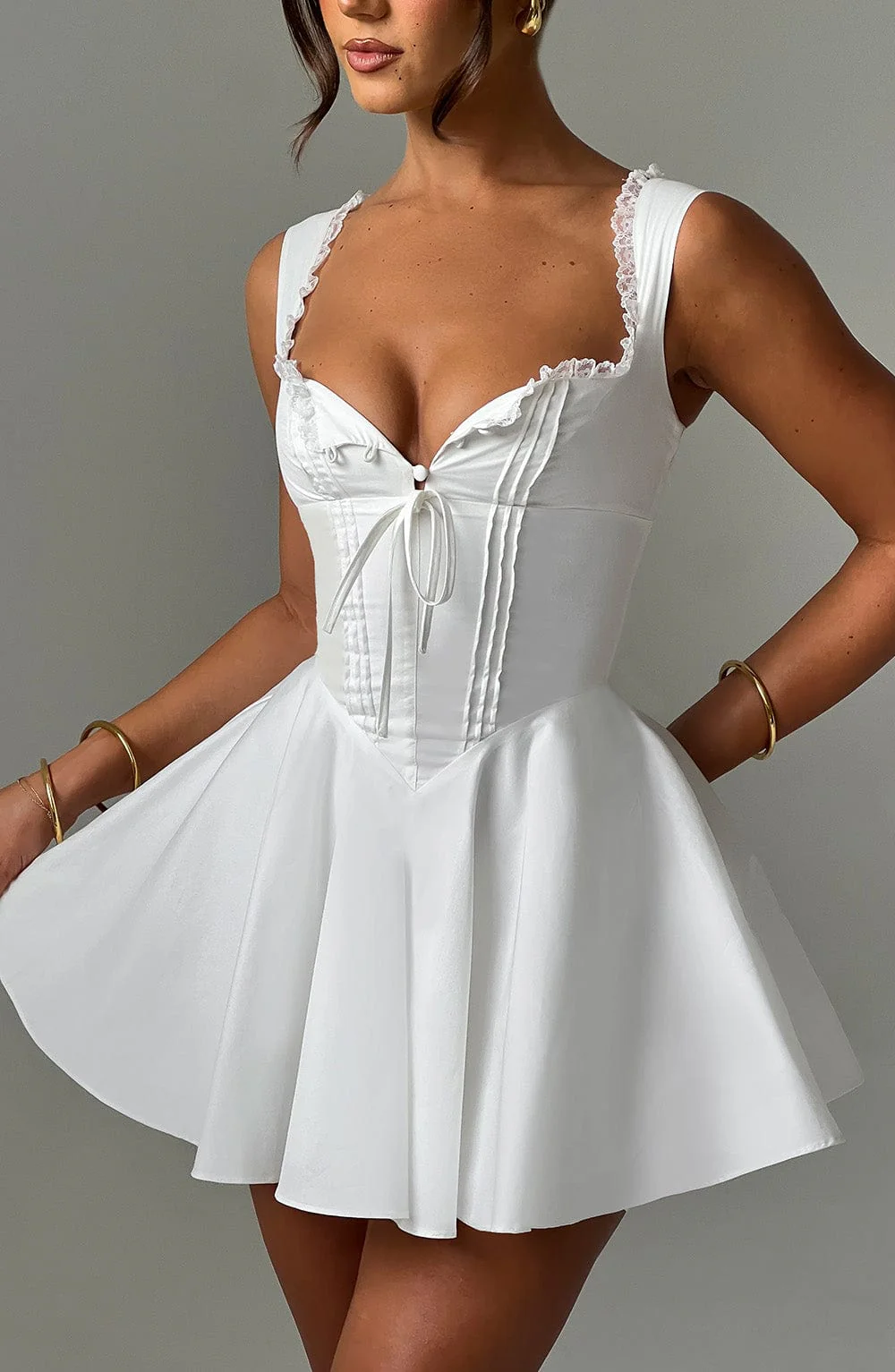 Antonella Mini Dress - Ivory - Image 8