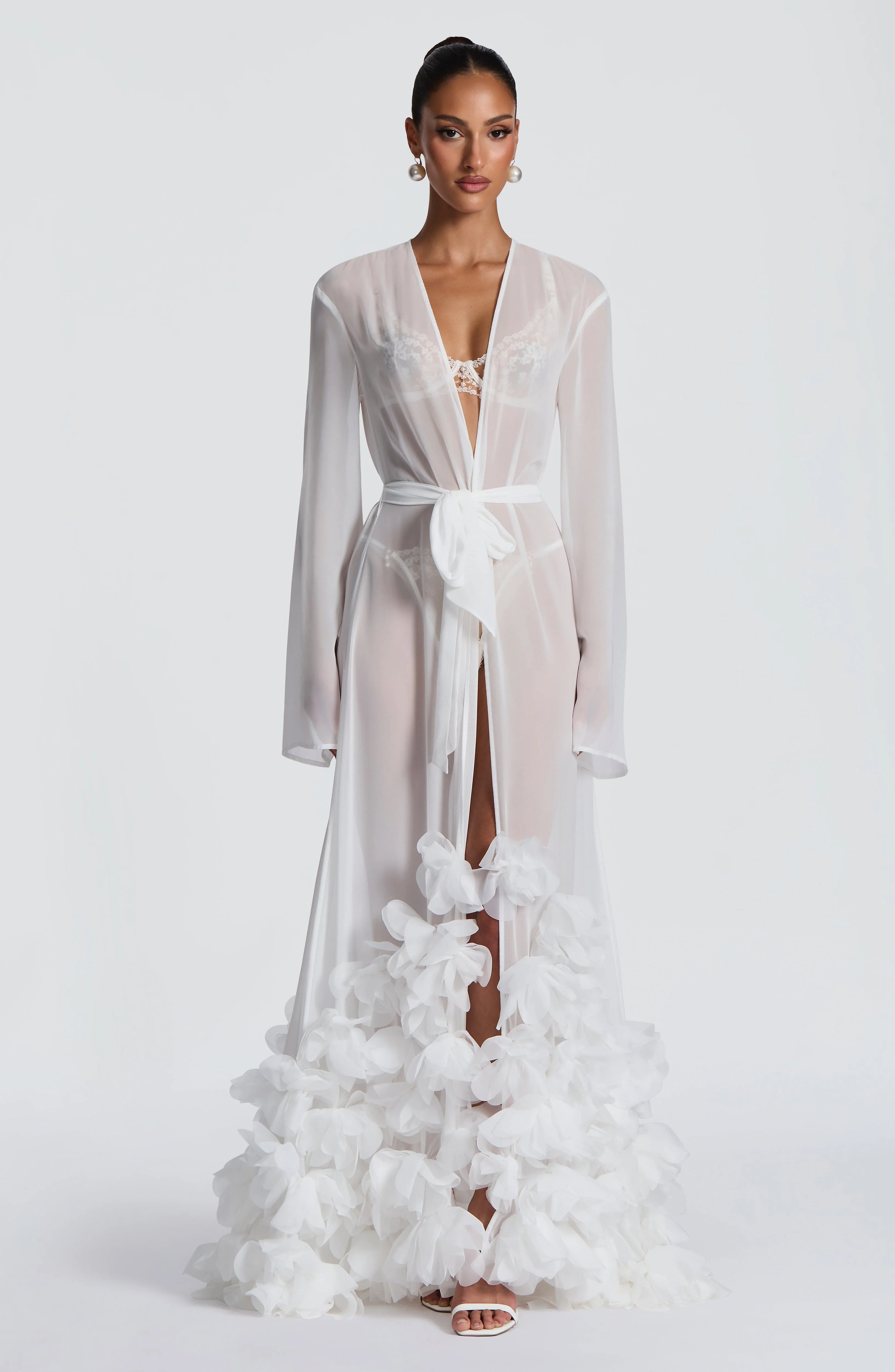 Anwen Dressing Gown - Ivory - Image 14