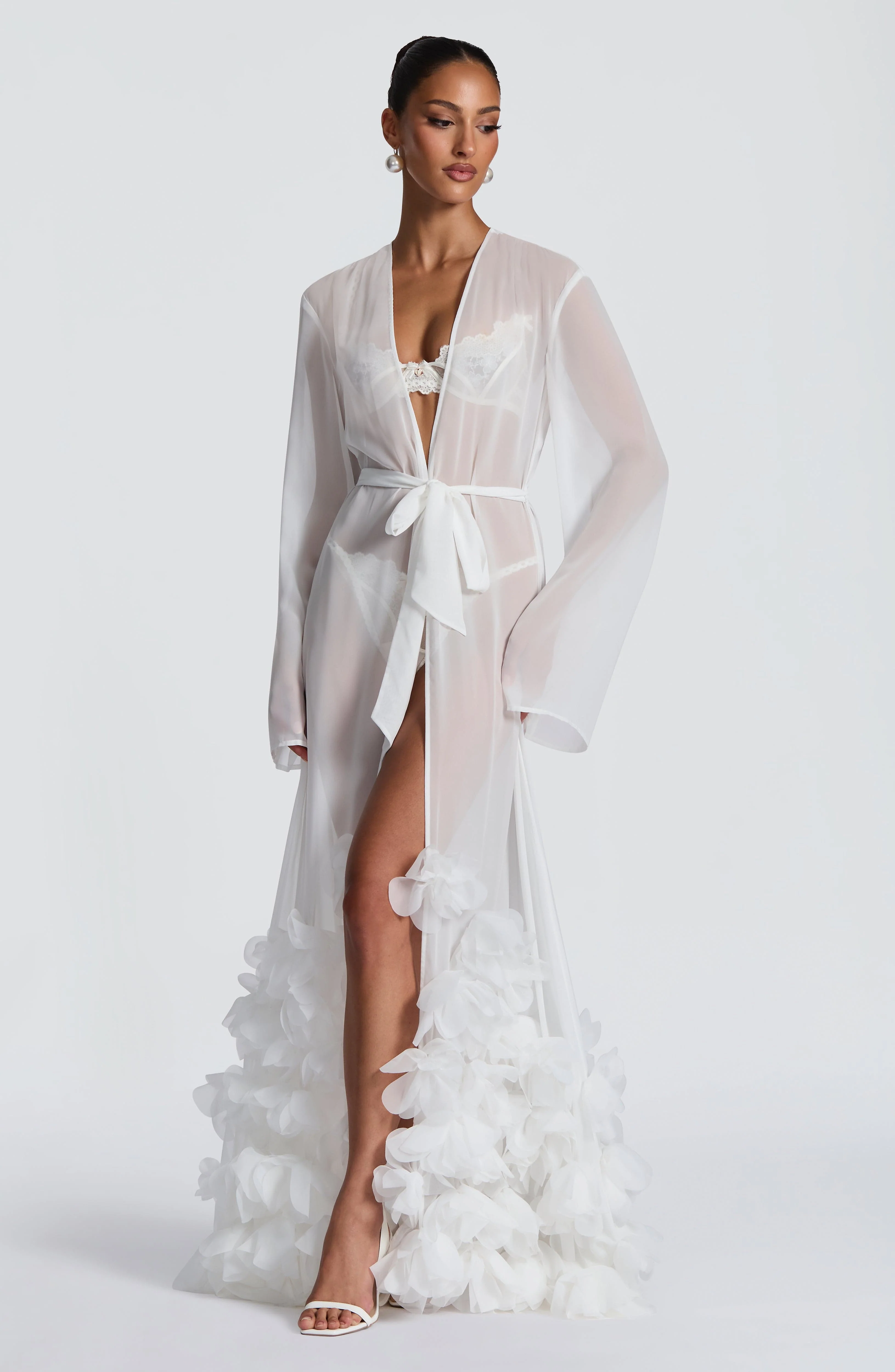 Anwen Dressing Gown - Ivory - Image 8