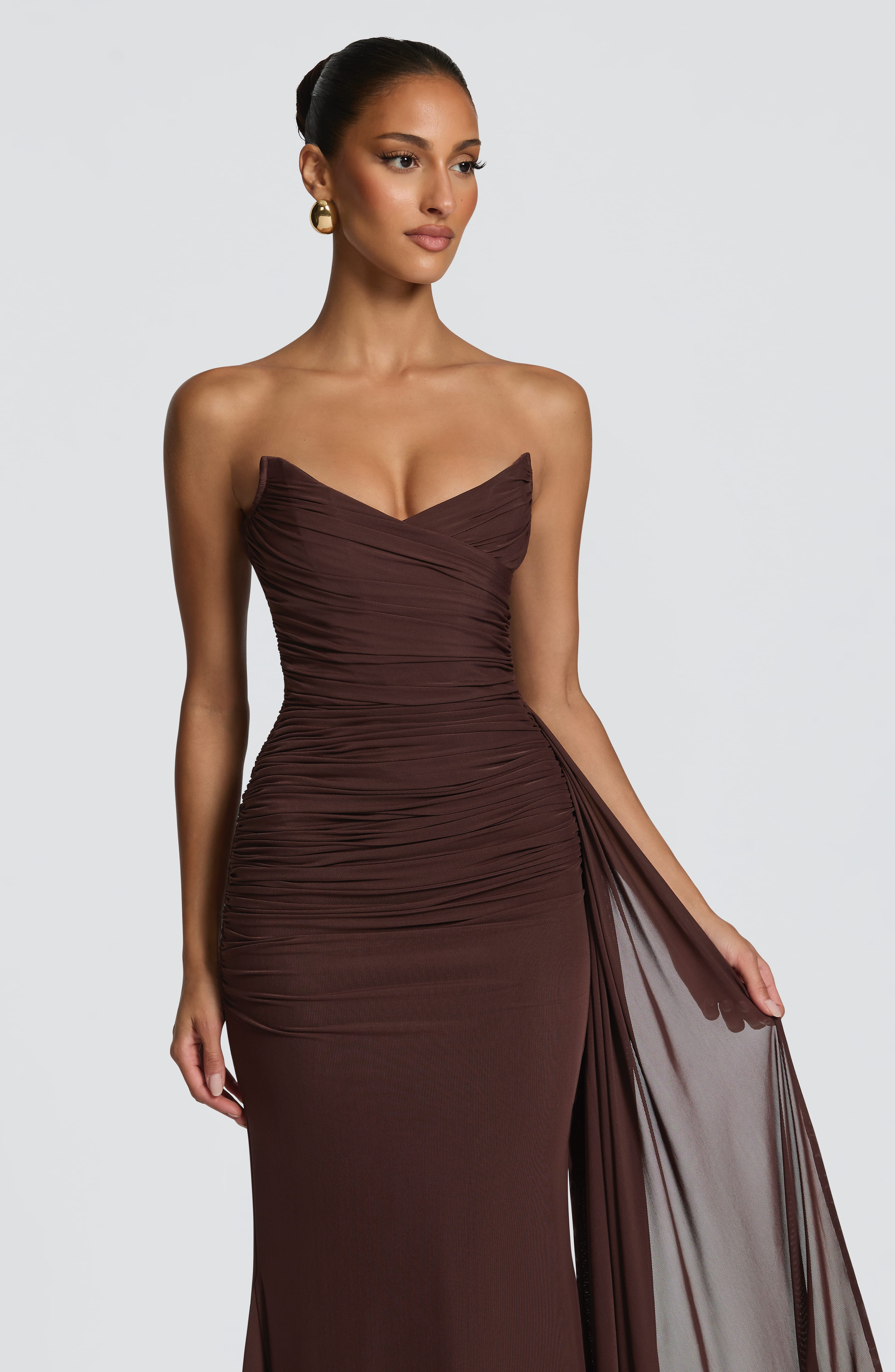 Ashika Maxi Dress - Plum Brown - Image 4