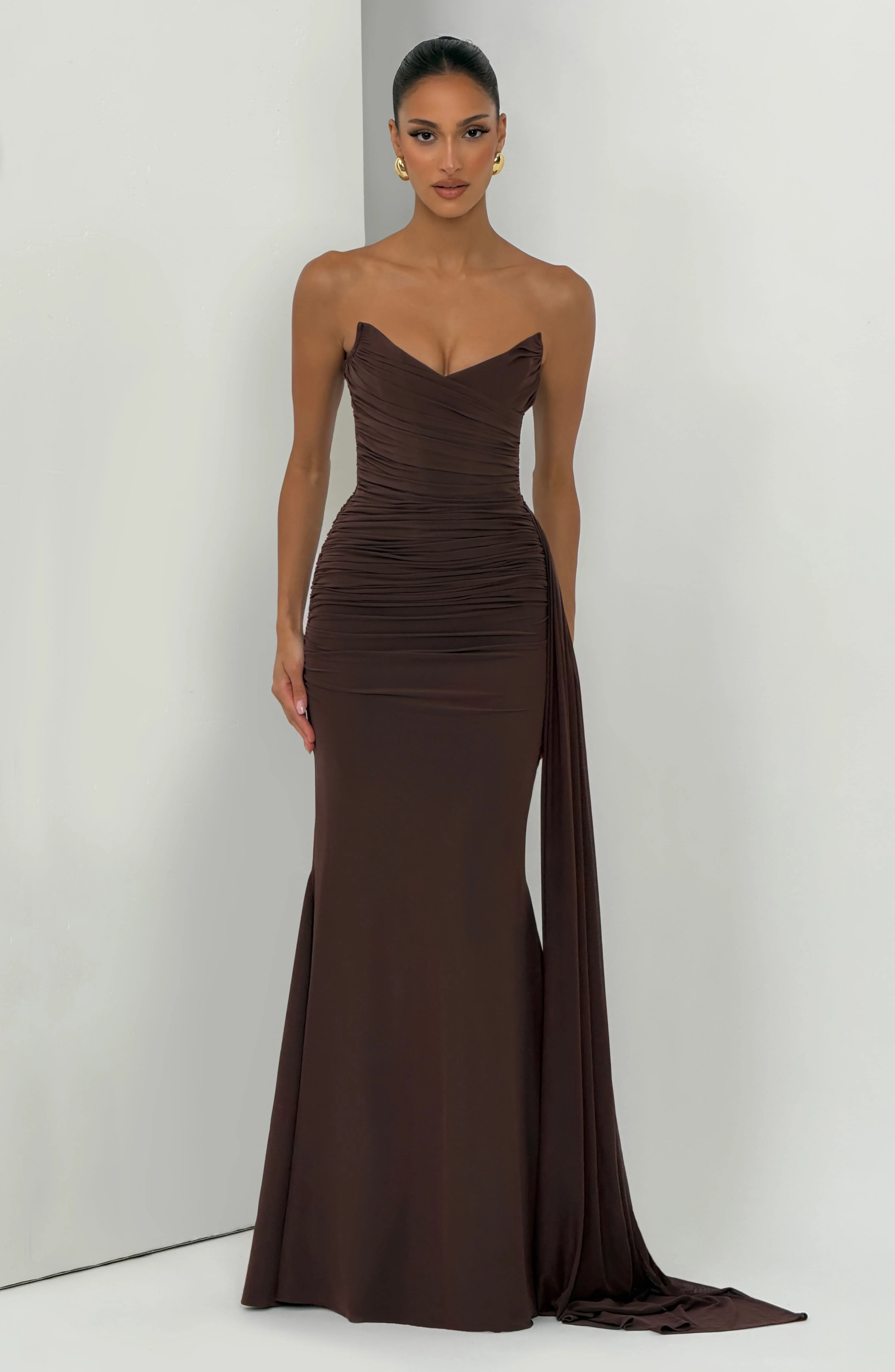 Ashika Maxi Dress - Plum Brown - Image 8