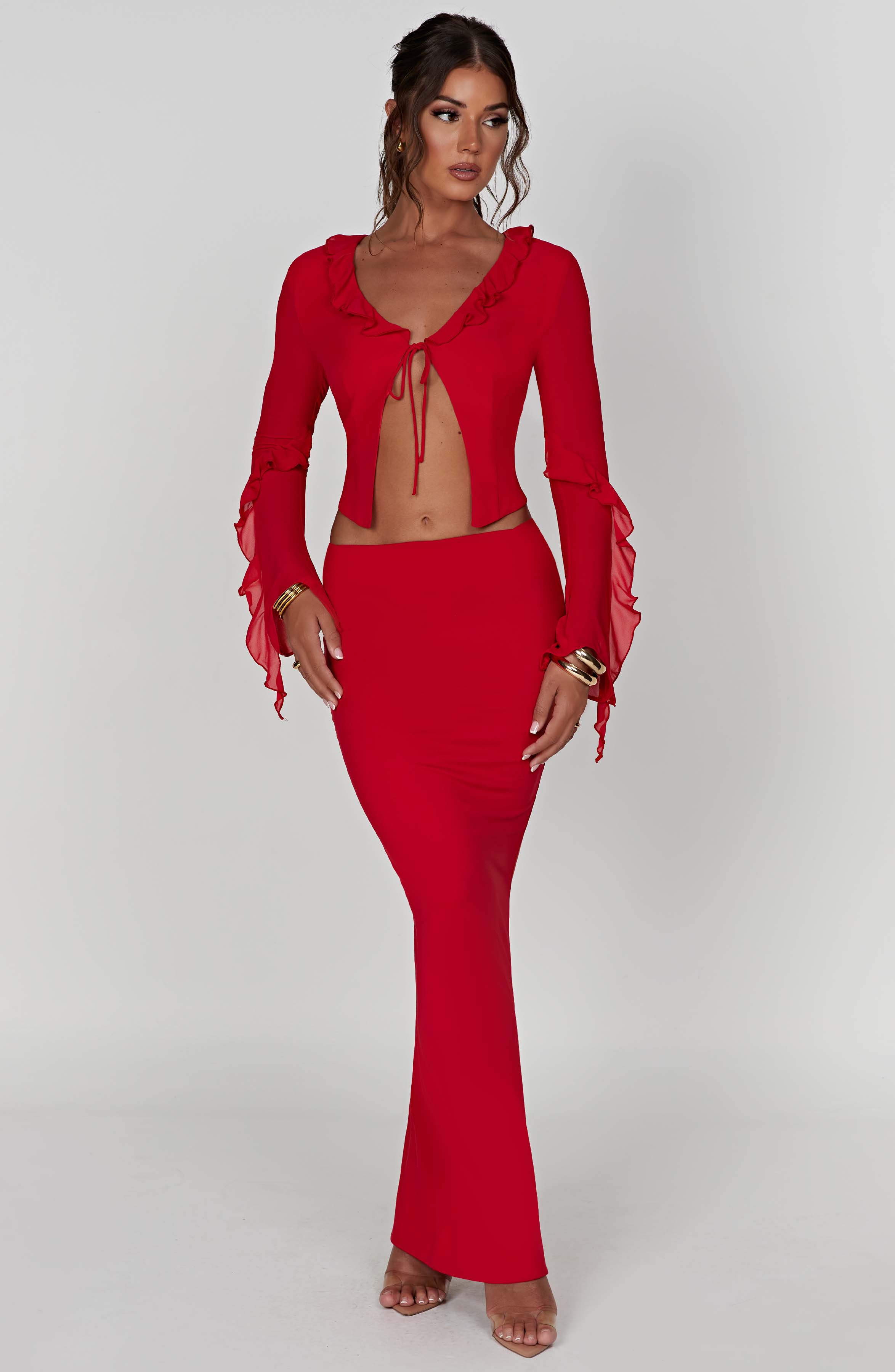 Astrid Maxi Skirt - Red - Image 6