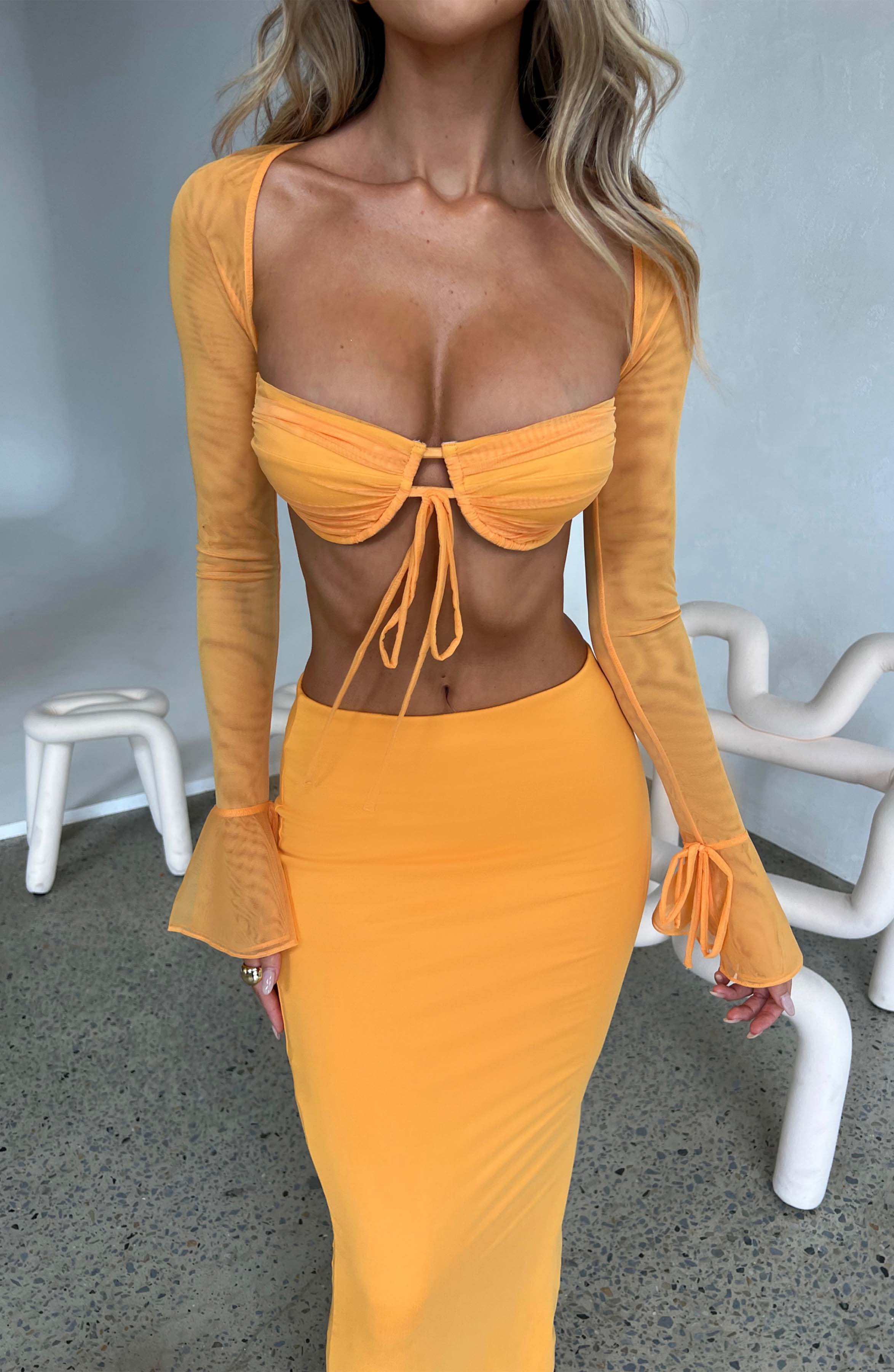 Astrid Maxi Skirt - Tangerine - Image 3