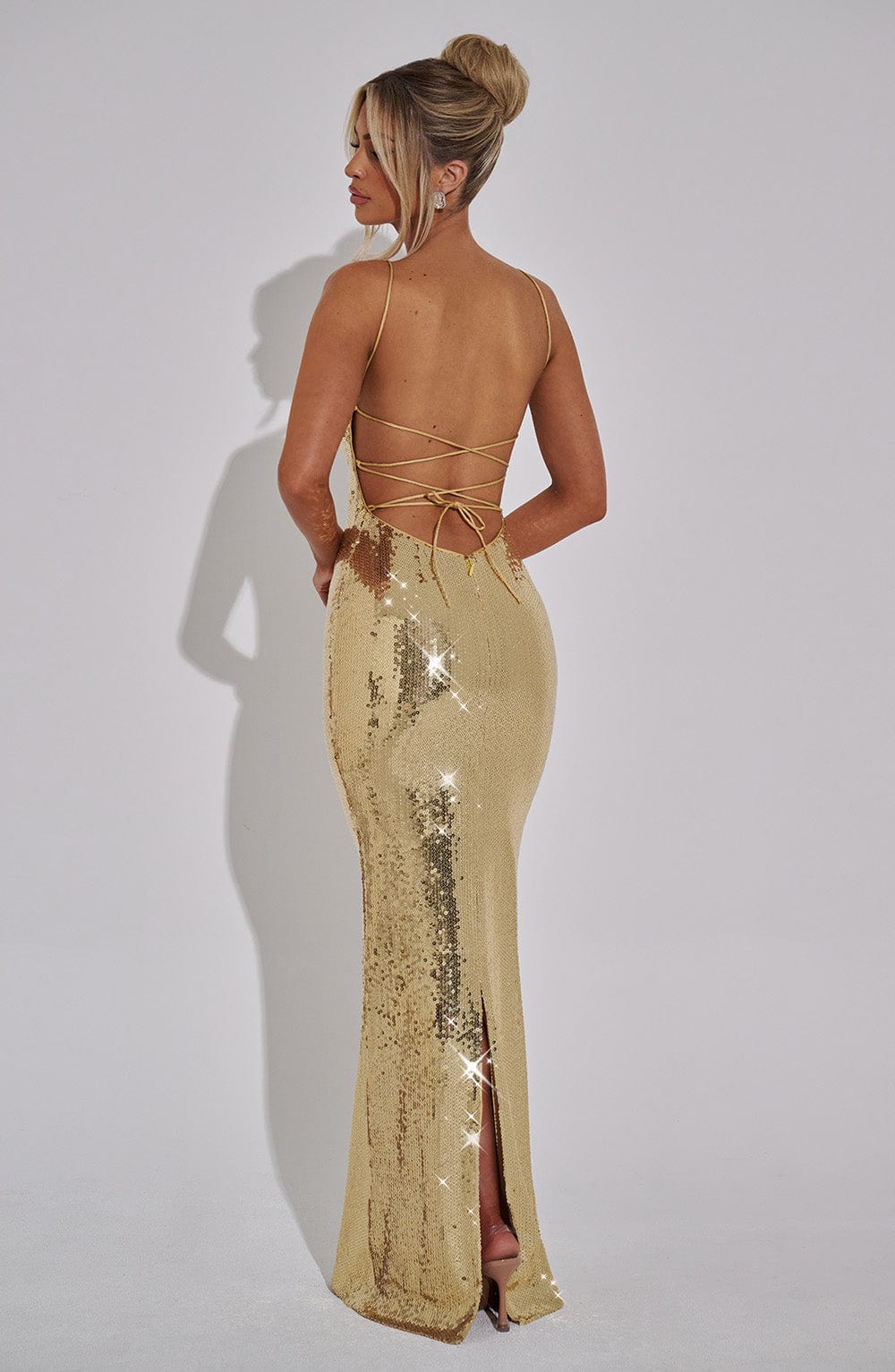 Atari Maxi Dress - Gold - Image 3