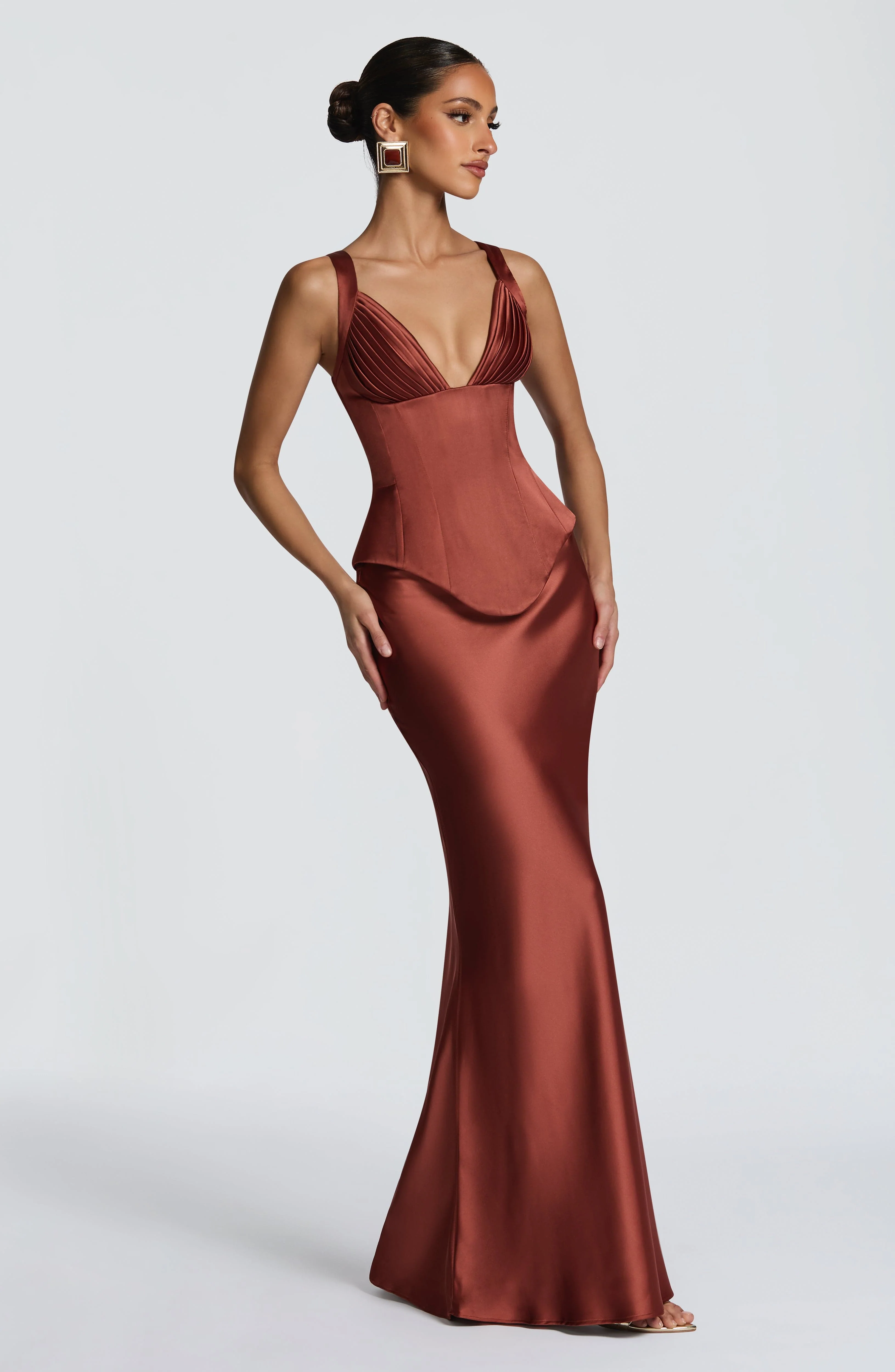 Atlanta Maxi Skirt - Rust - Image 3