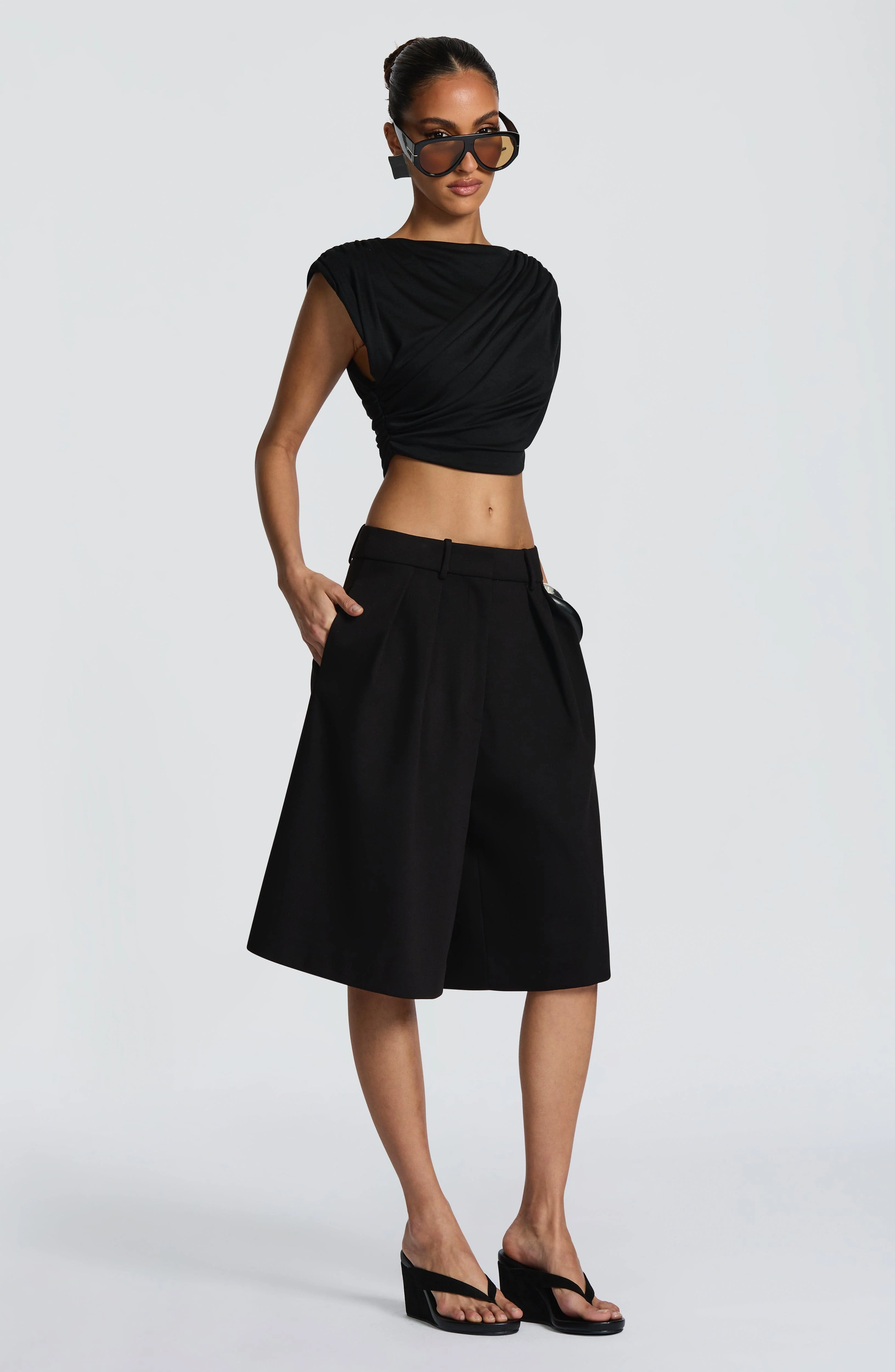 Ausra Bermuda Shorts - Black - Image 4