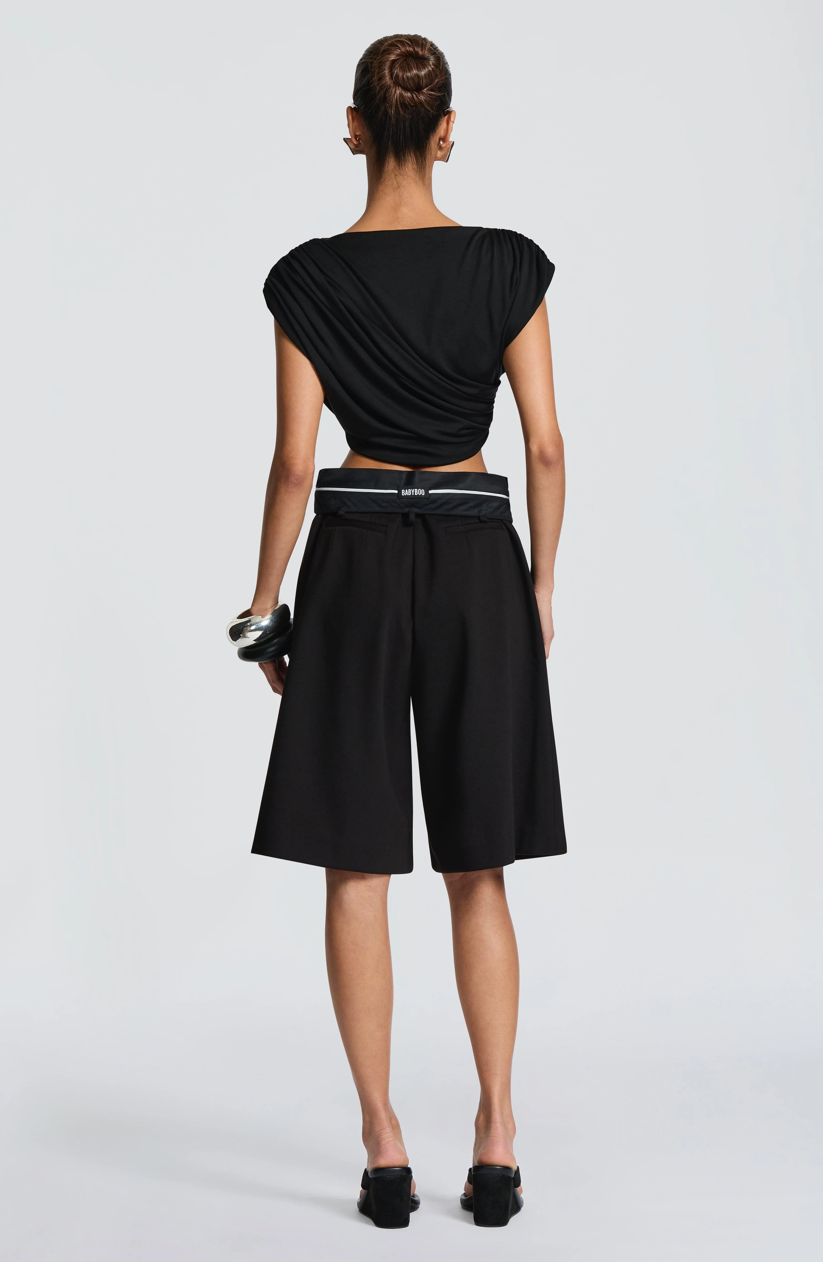 Ausra Bermuda Shorts - Black - Image 7