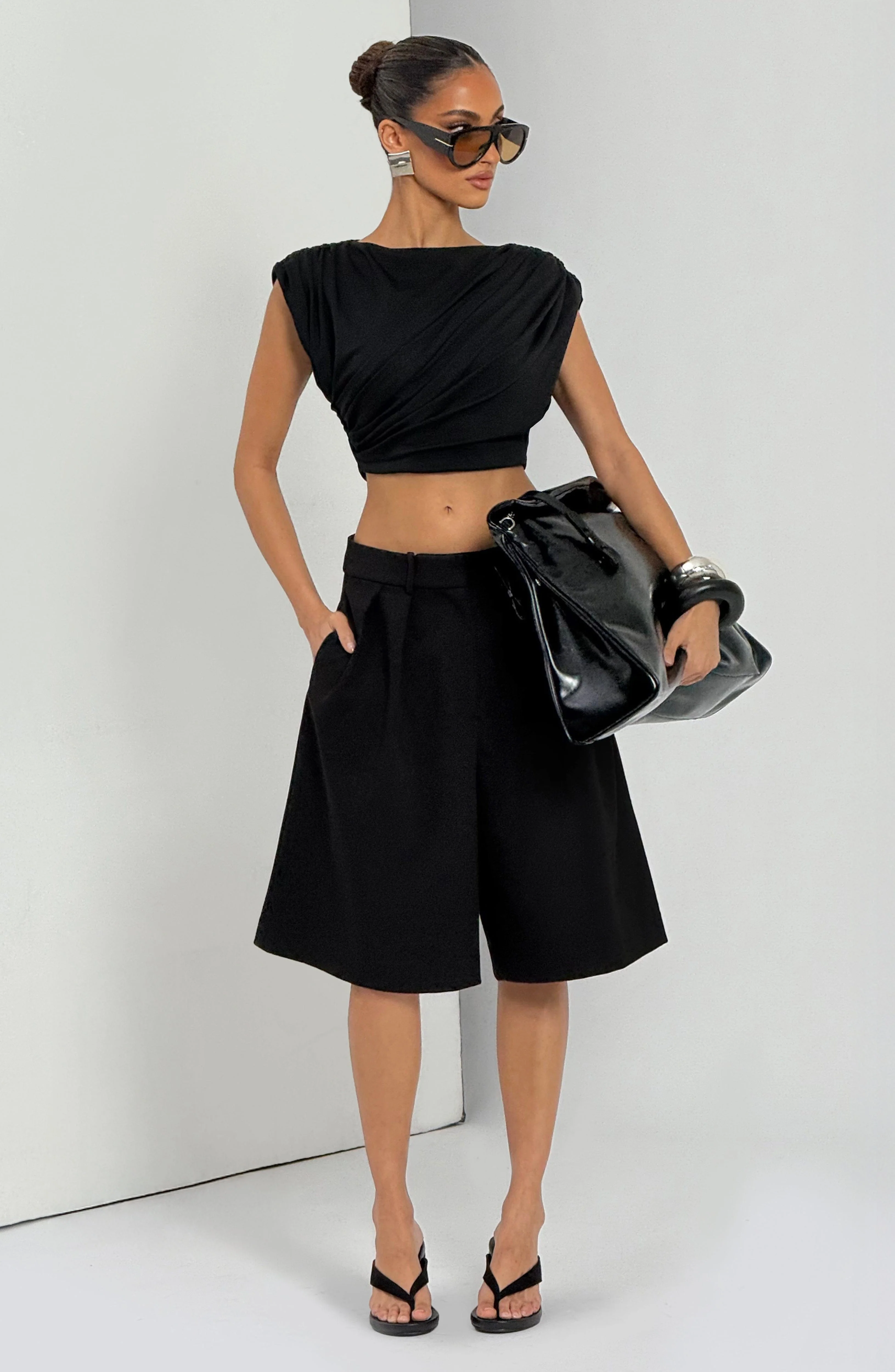 Ausra Bermuda Shorts - Black - Image 9