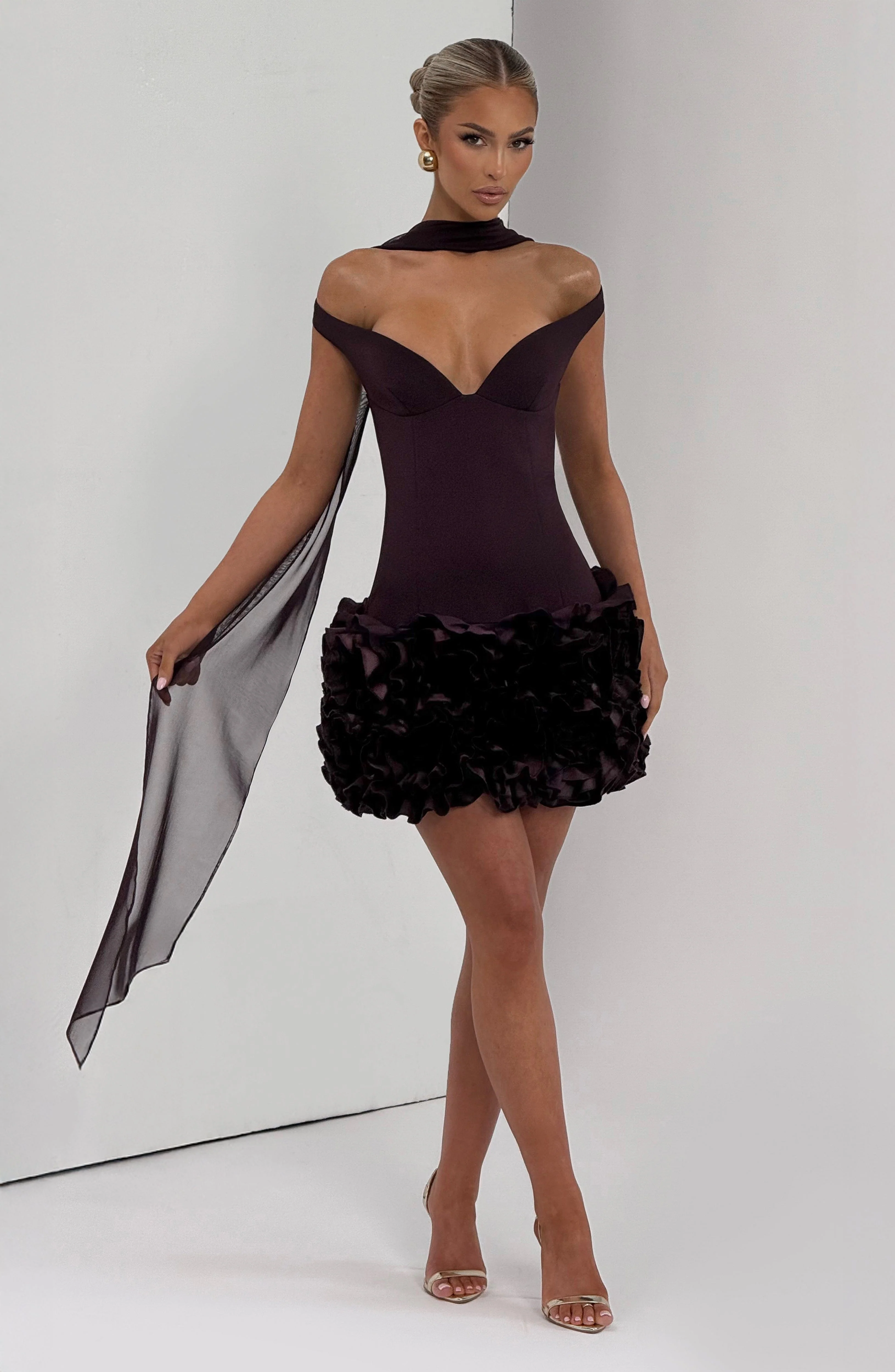 Aveta Mini Dress - Plum - Image 8