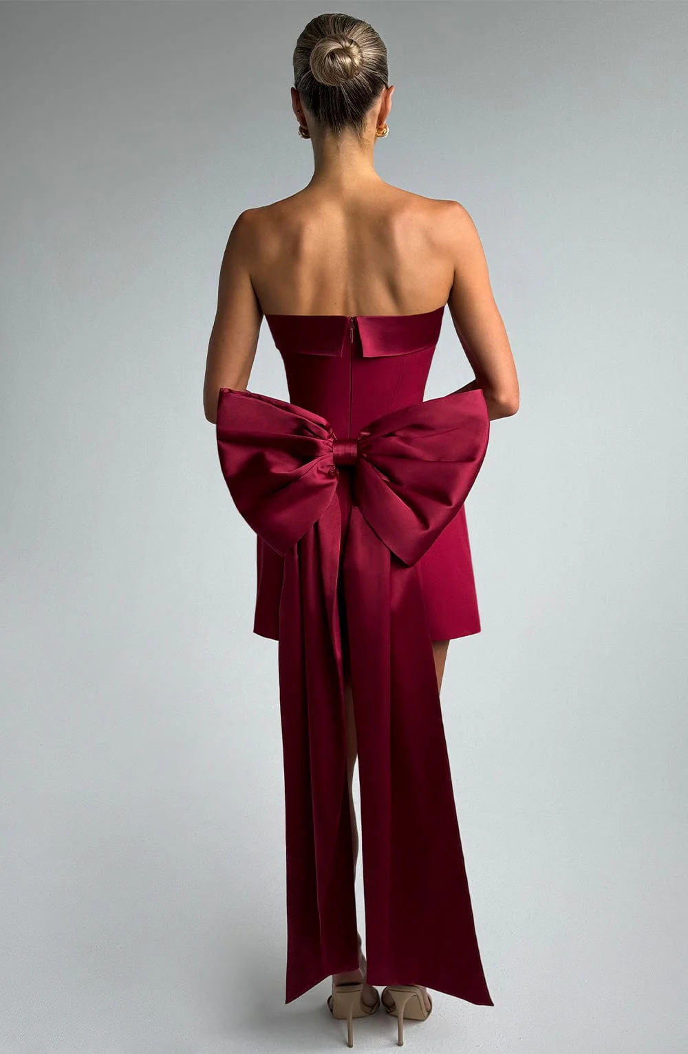 Barbara Mini Dress - Wine - Image 2
