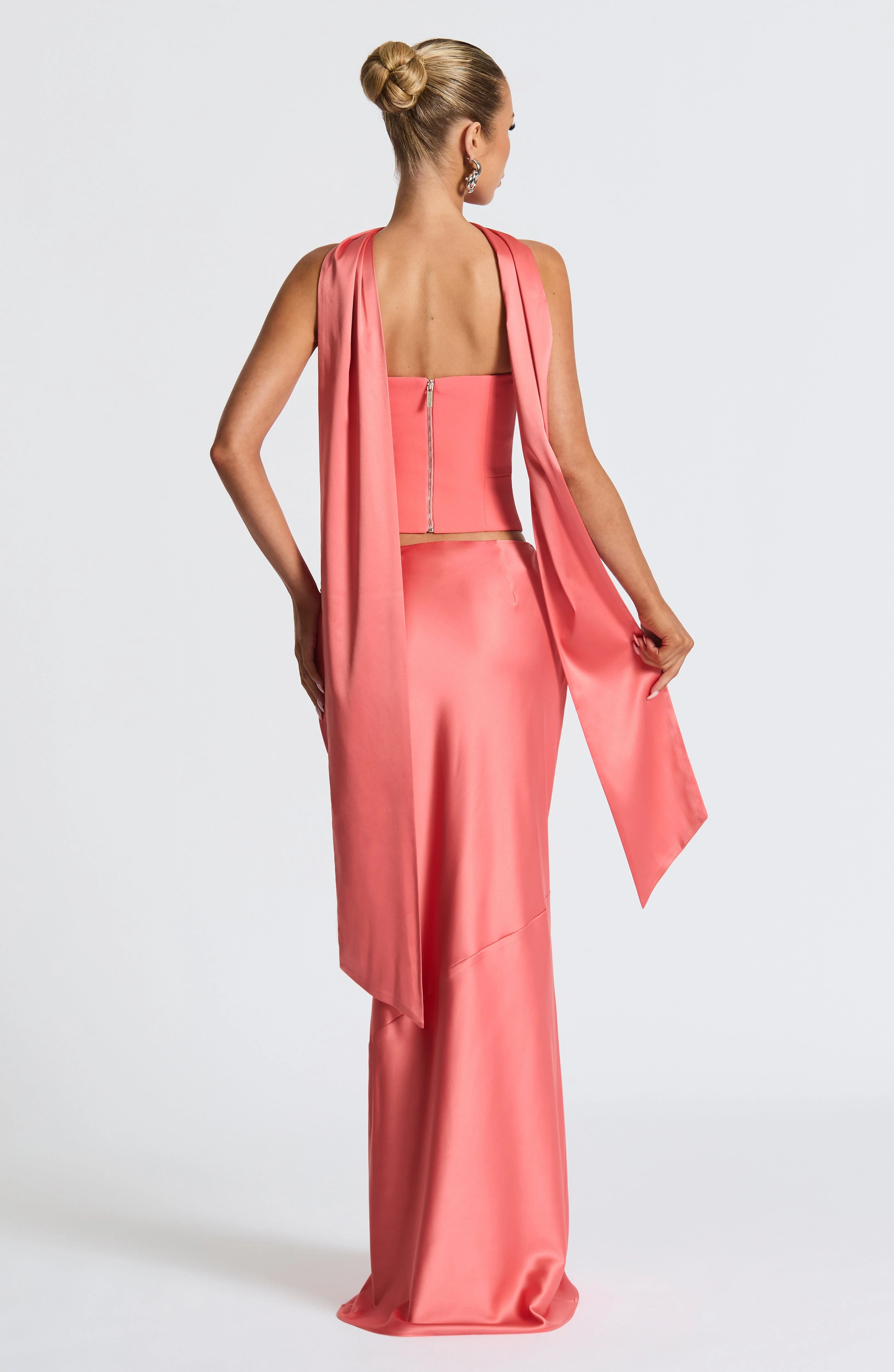 Bernadette Maxi Skirt - Coral Pink - Image 4