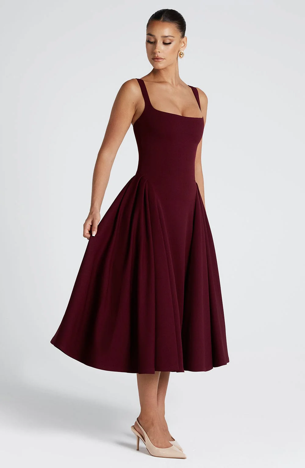 Betty Midi Dress - Cherry Lacquer - Image 4