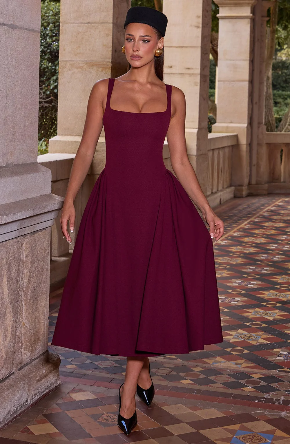 Betty Midi Dress - Cherry Lacquer - Image 5