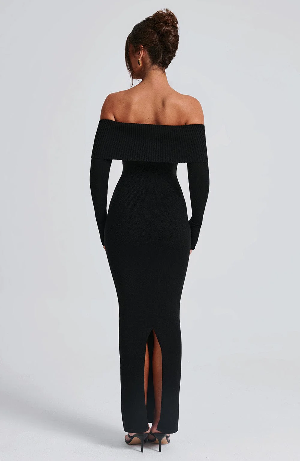 Beverley Knit Maxi Dress - Black - Image 7