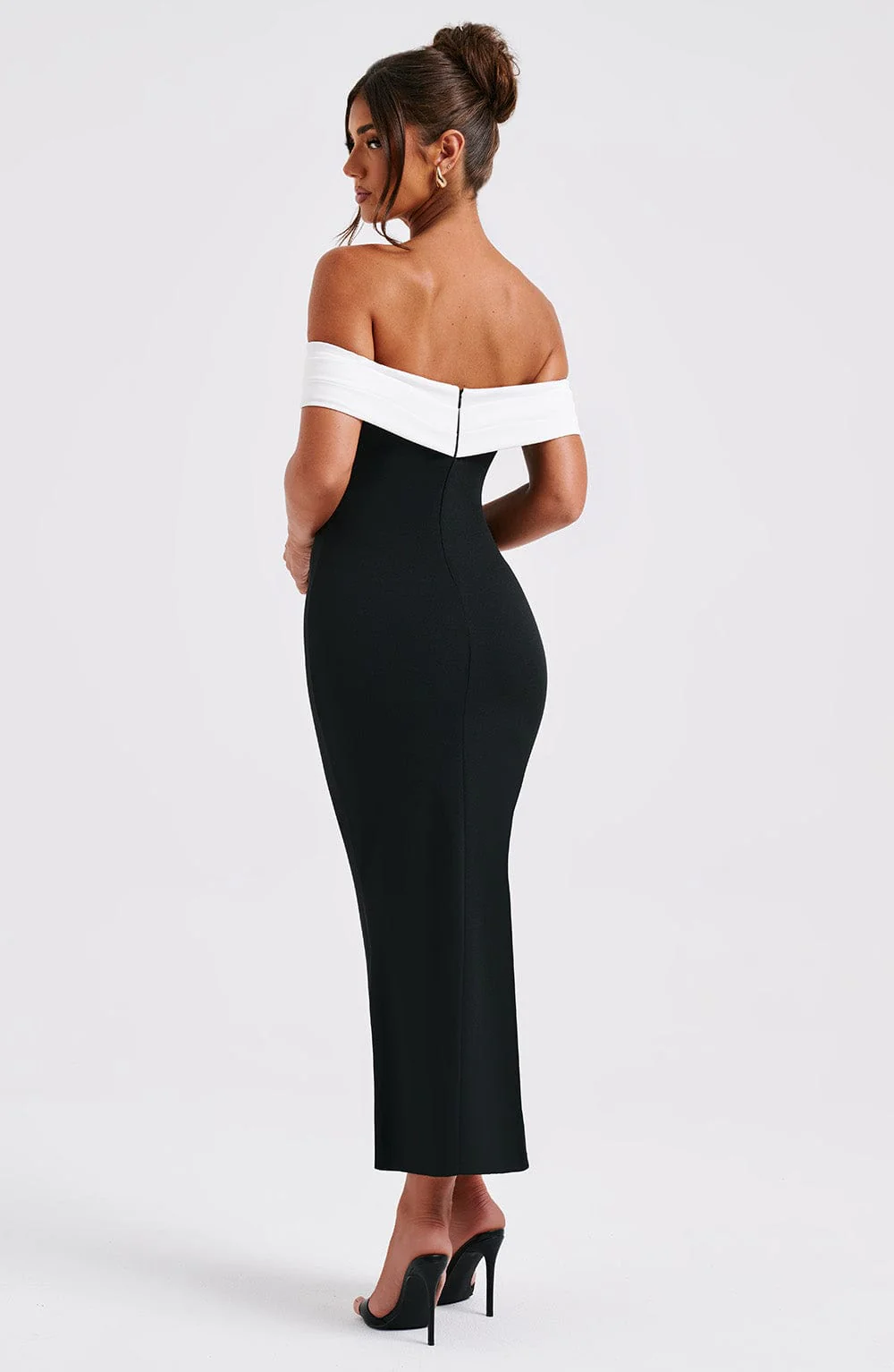 Bex Midi Dress - Black/White - Image 3