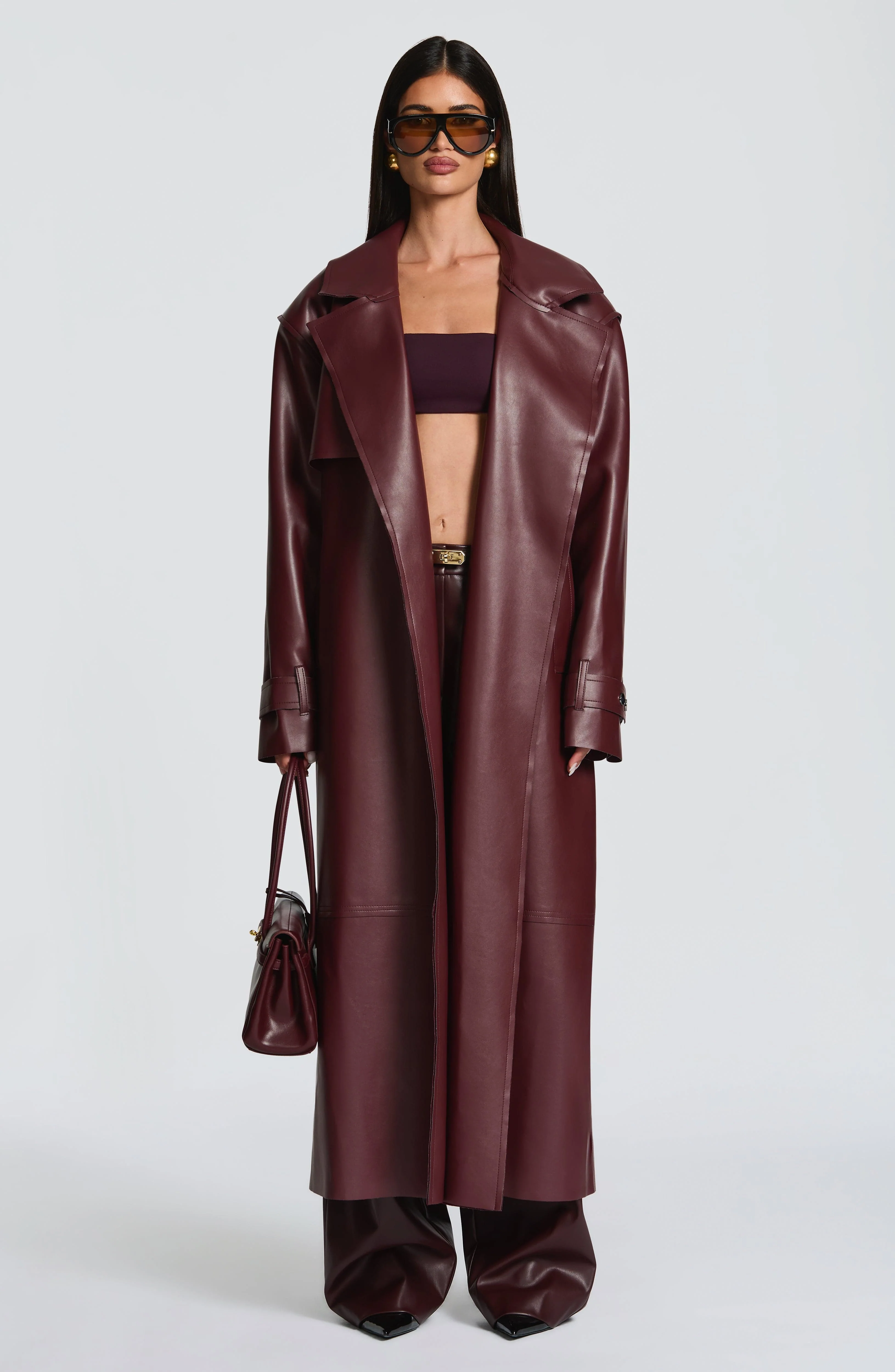 Bridget Trench Coat - Plum - Image 5
