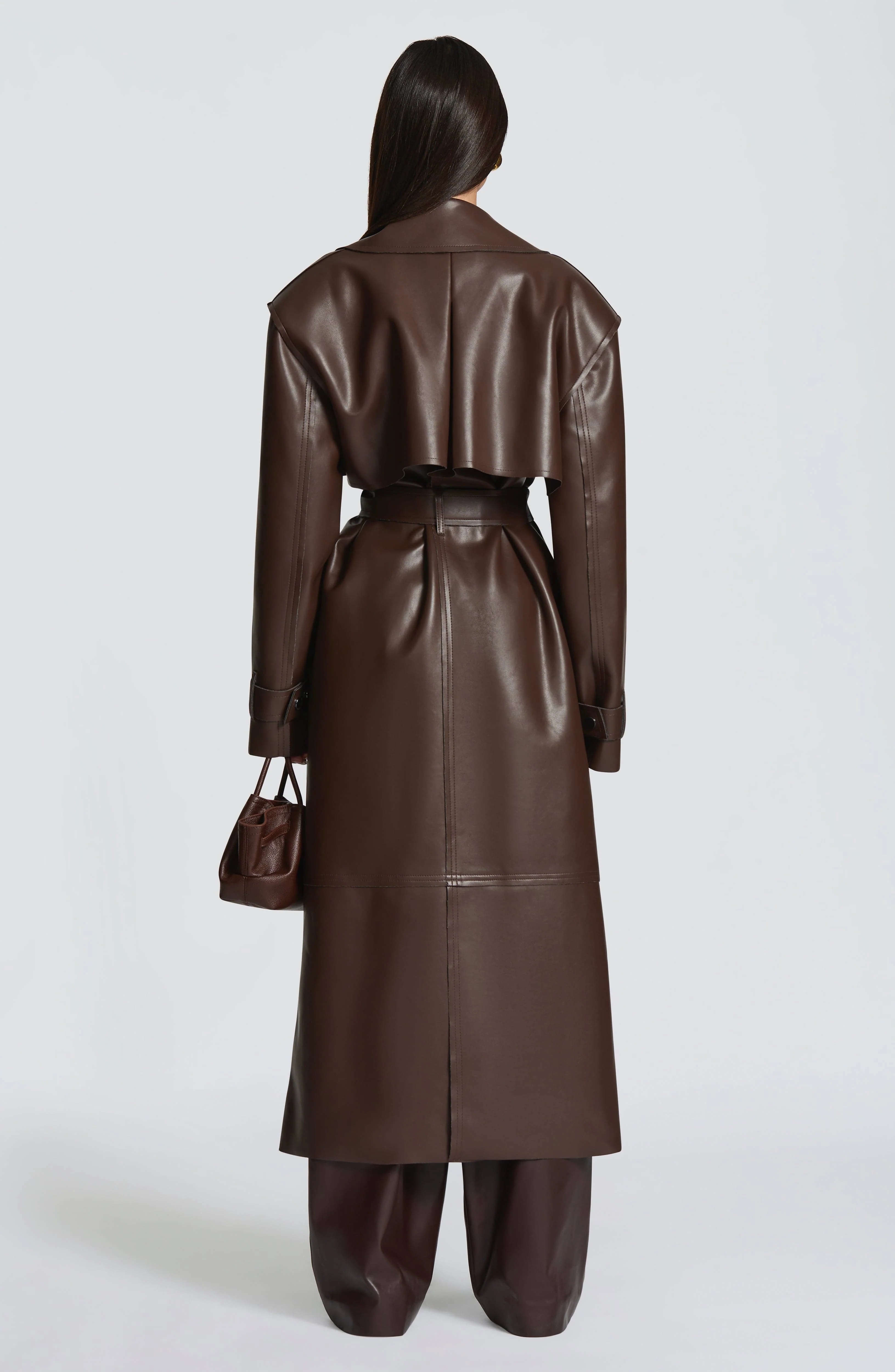 Bridget Trench Coat - Plum Brown - Image 4