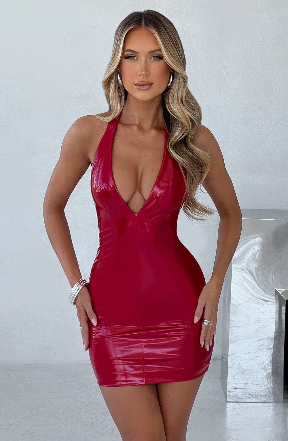Brooke Mini Dress - Red - Image 3