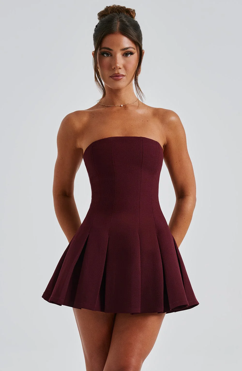 Bryony Mini Dress - Cherry Lacquer - Image 7