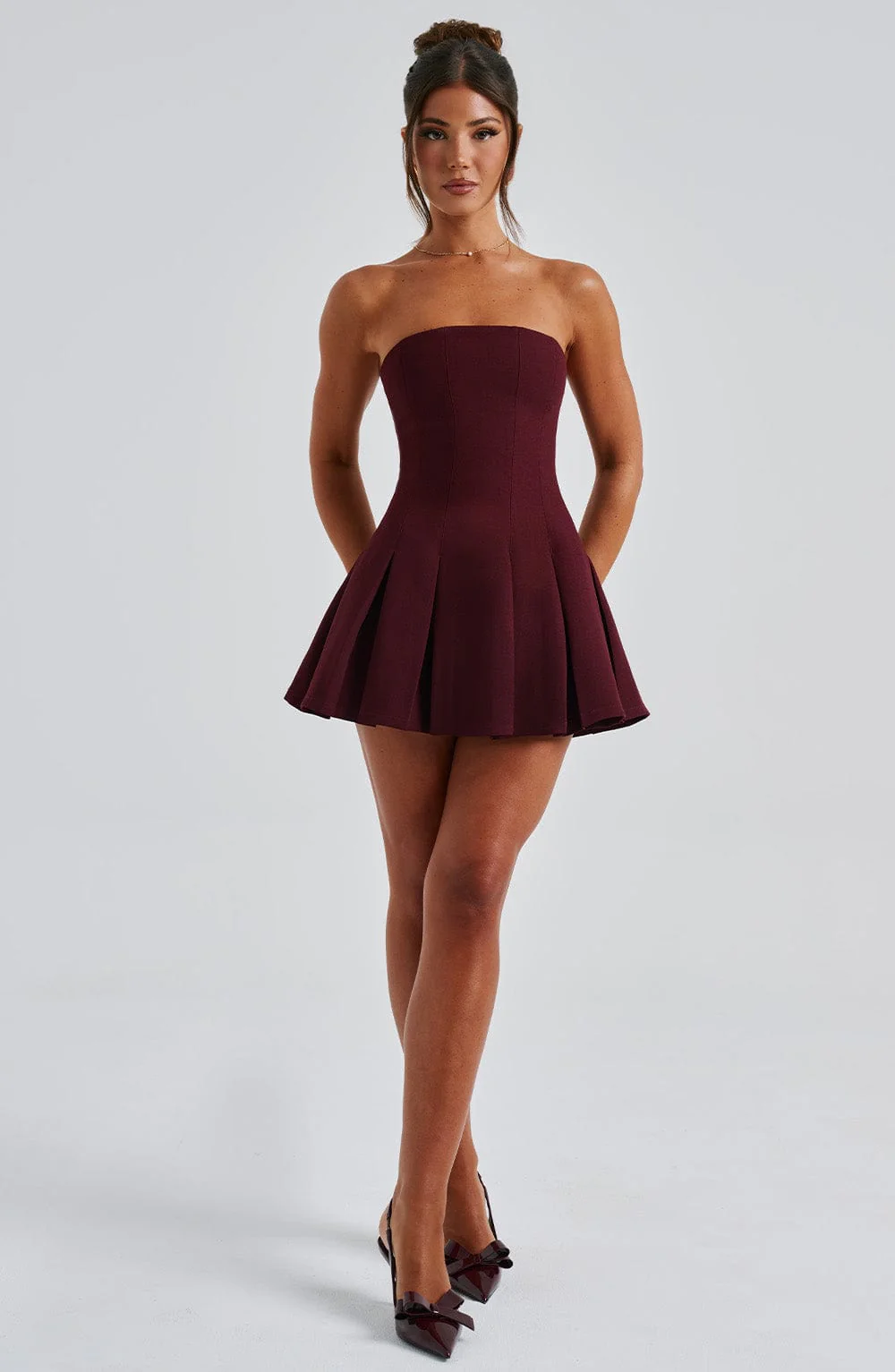 Bryony Mini Dress - Cherry Lacquer - Image 9